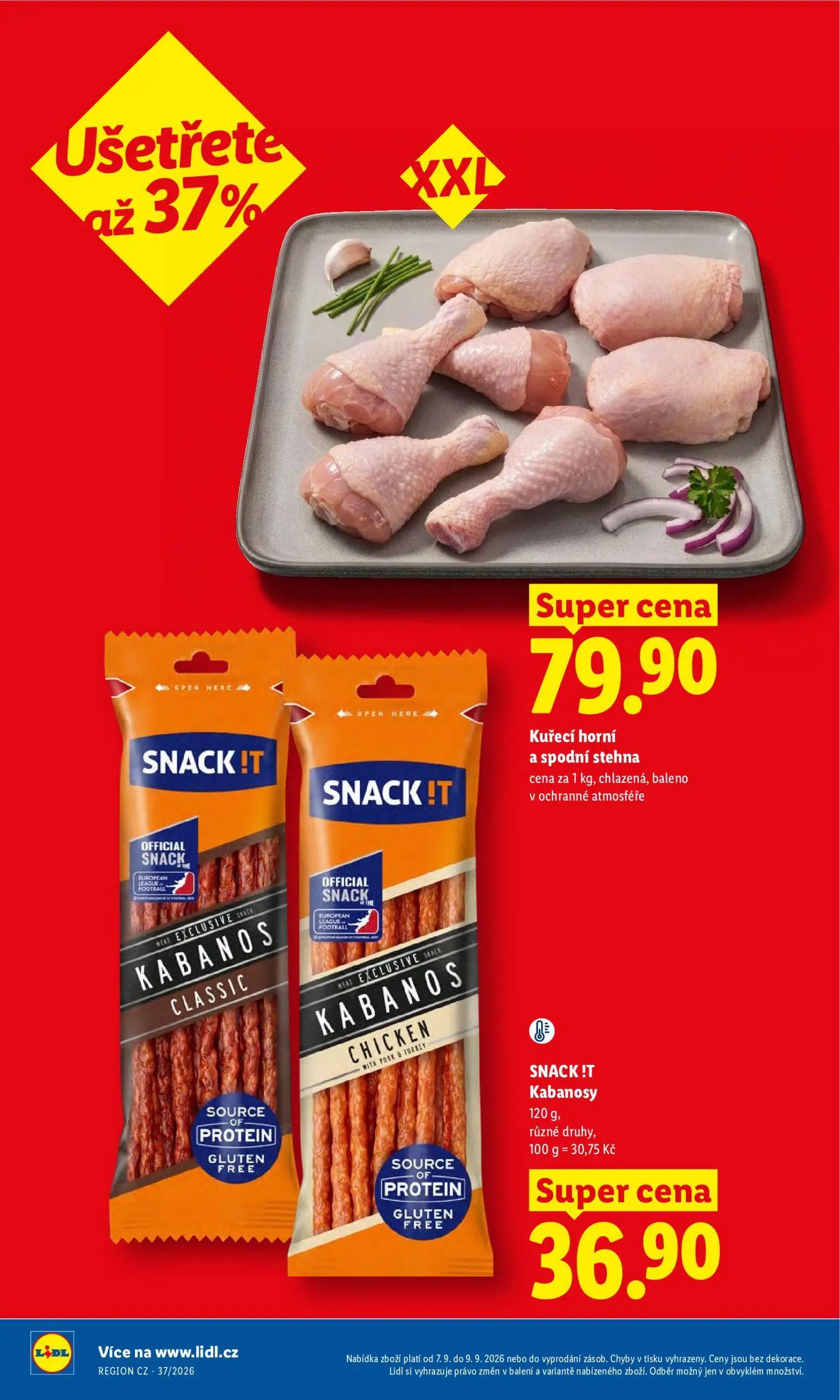 Lidl leták, strana 10 z 49 — Kuřecí horní a spodní stehna