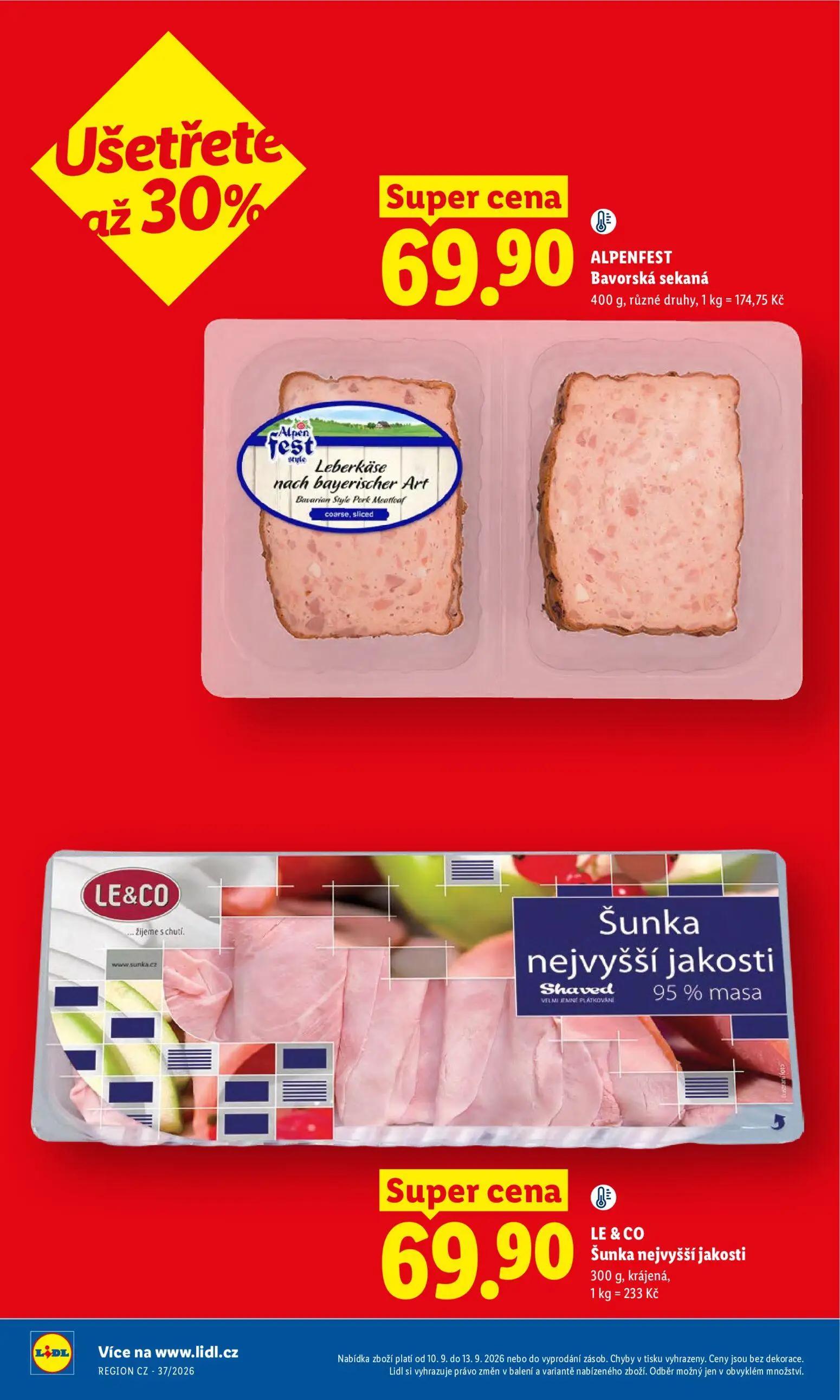 Lidl leták, strana 10 z 52 — ALPENFEST Bavorská sekaná