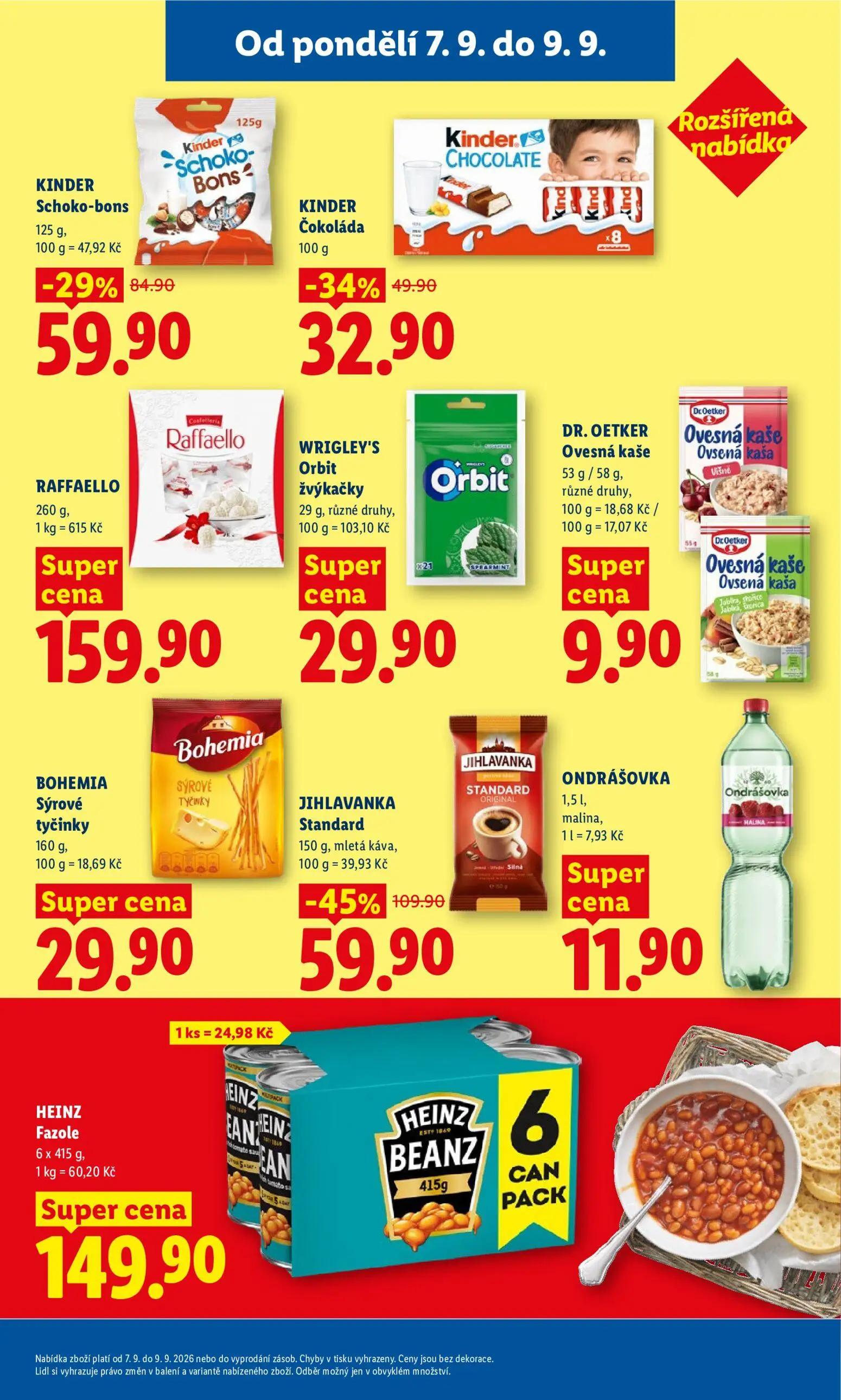 Lidl leták, strana 31 z 49 — KINDER Schoko-bons, KINDER Čokoláda, RAFFAELLO