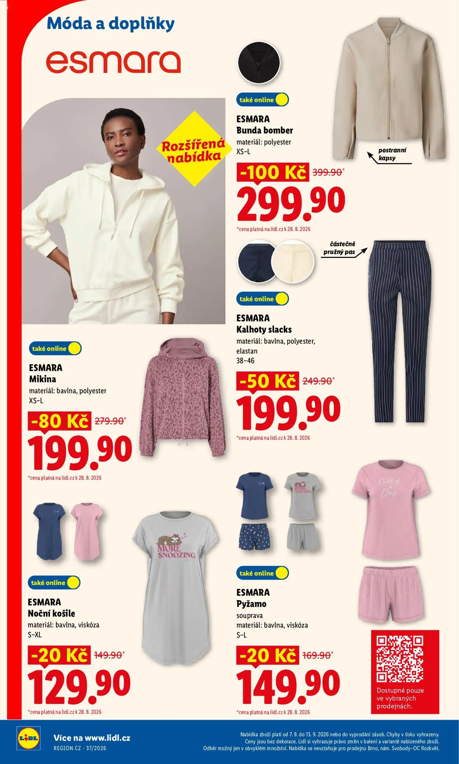 Lidl leták, strana 35 z 49 — ESMARA Bunda bomber, ESMARA Mikina, ESMARA Kalhoty slacks