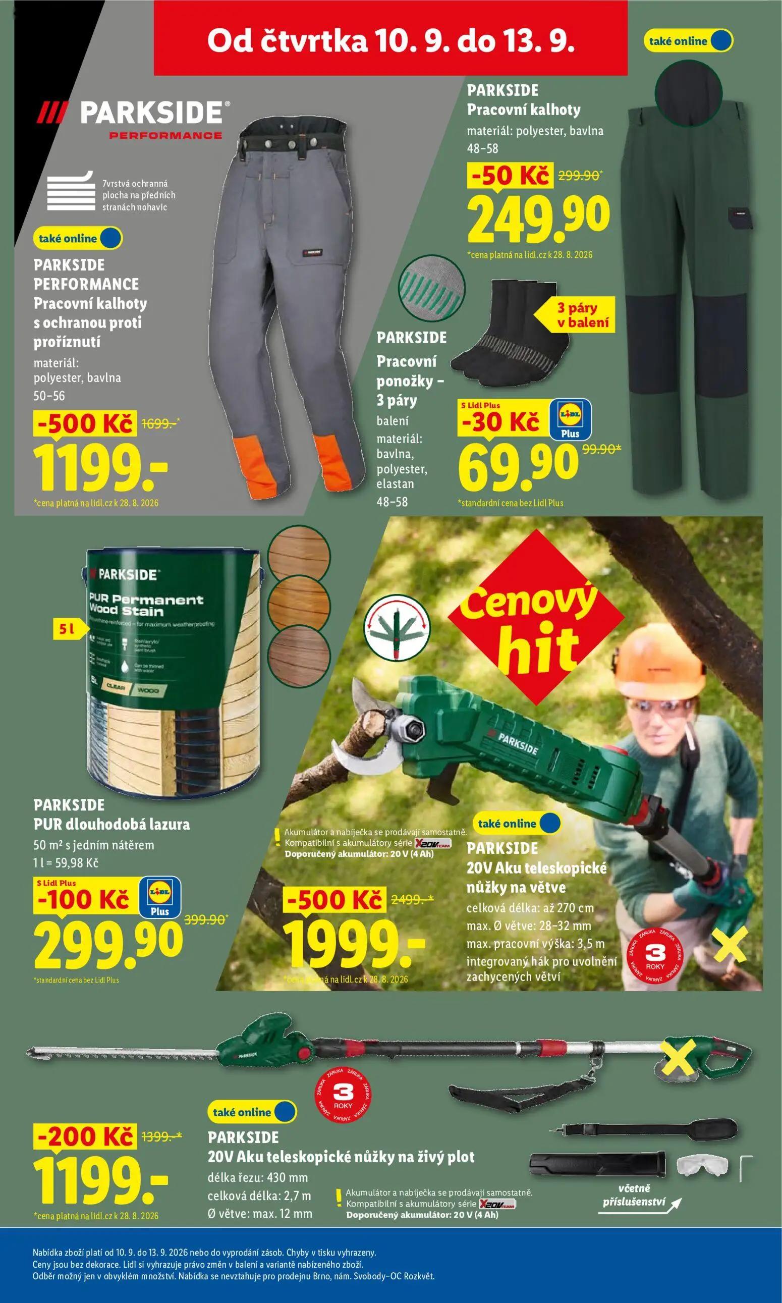 Lidl leták, strana 35 z 52 — PARKSIDE 20V Aku teleskopické nůžky na větve, PARKSIDE 20V Aku teleskopické nůžky na živý plot
