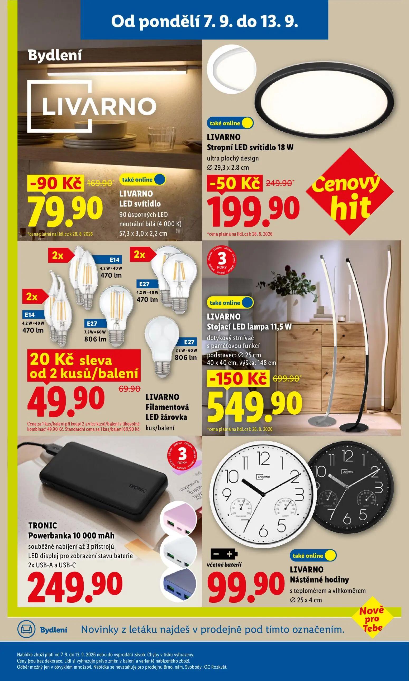 Lidl leták, strana 41 z 49 — LIVARNO Stojací LED lampa 11,5 W, LIVARNO LED svítidlo, LIVARNO Stropní LED svítidlo 18 W