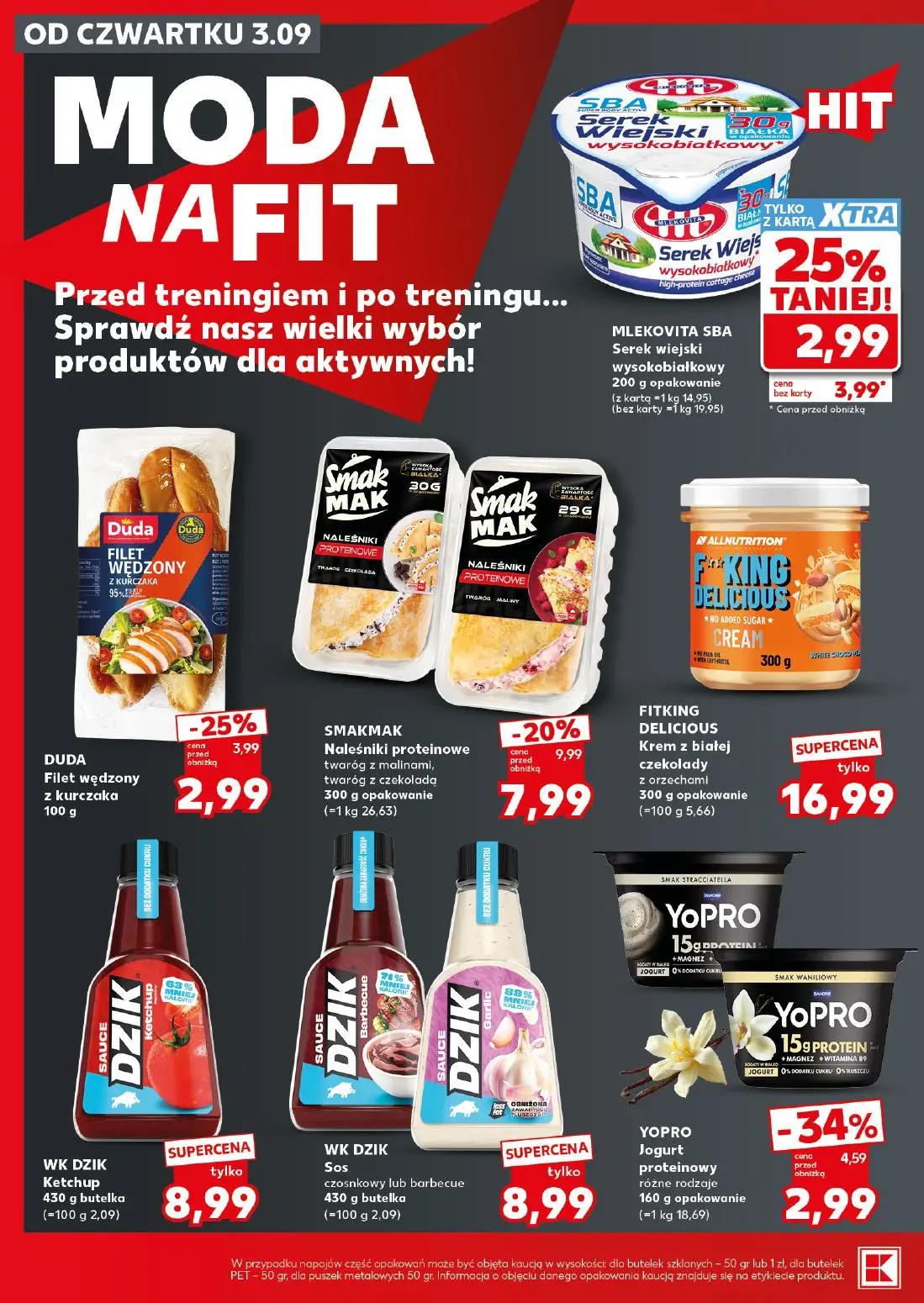Kaufland gazetka, strona 18 z 24 — YOPRO Jogurt proteinowy różne rodzaje, WK DZIK Ketchup