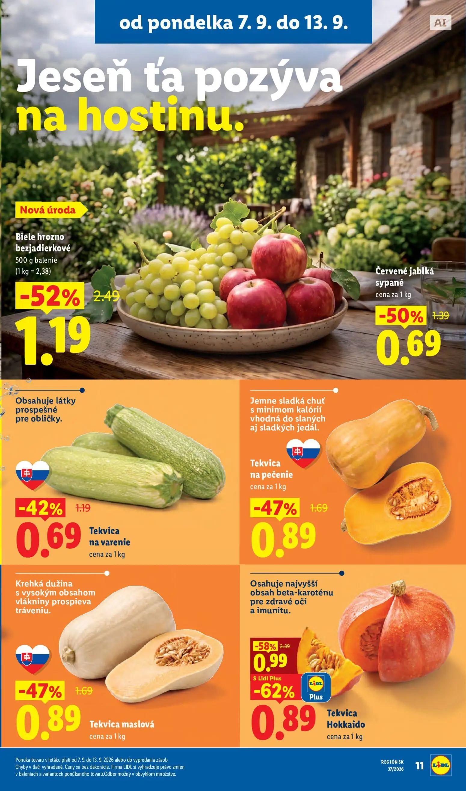 Lidl leták, strana 13 z 100 — Biele hrozno bezjadierkové