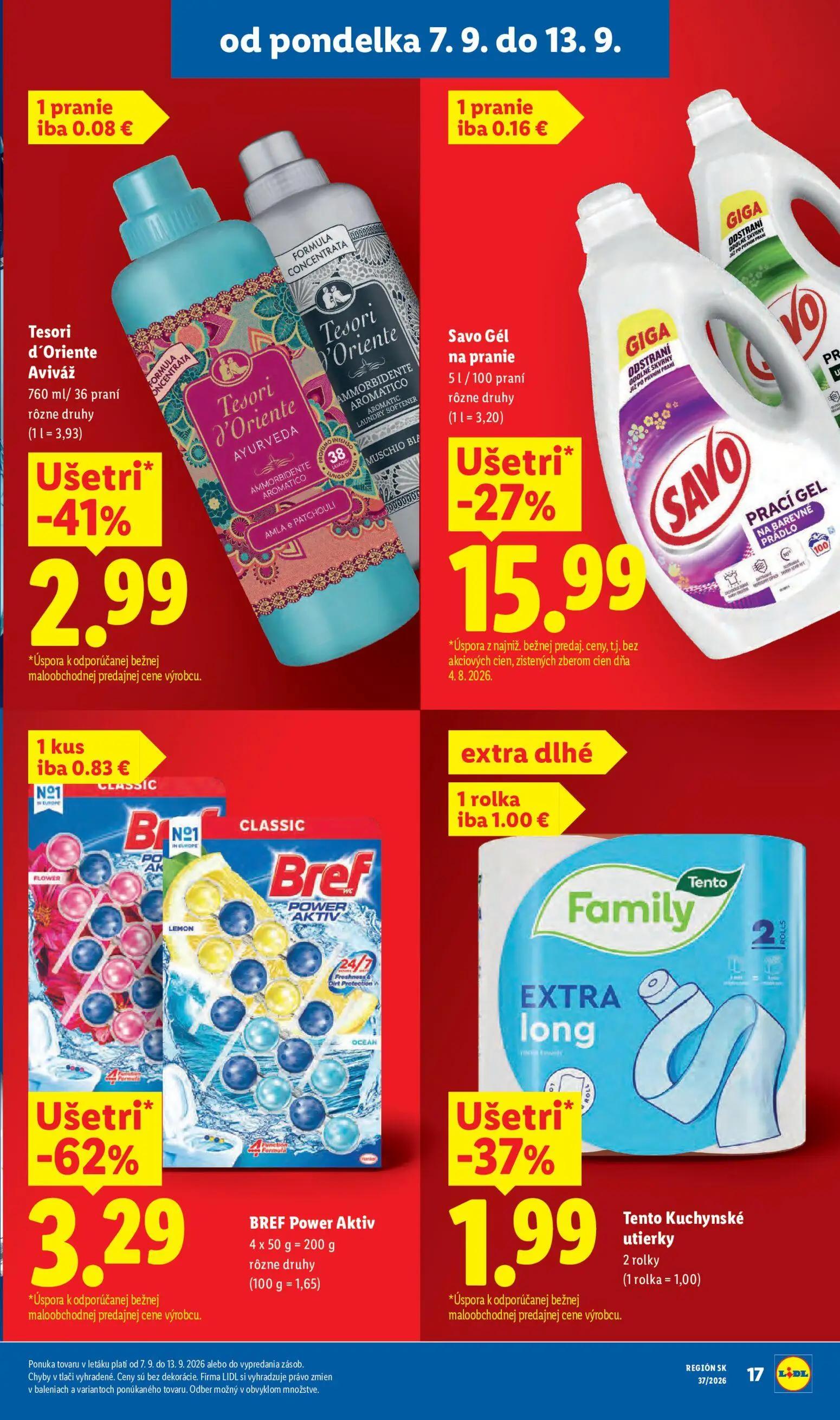 Lidl leták, strana 19 z 100 — Savo Gél na pranie