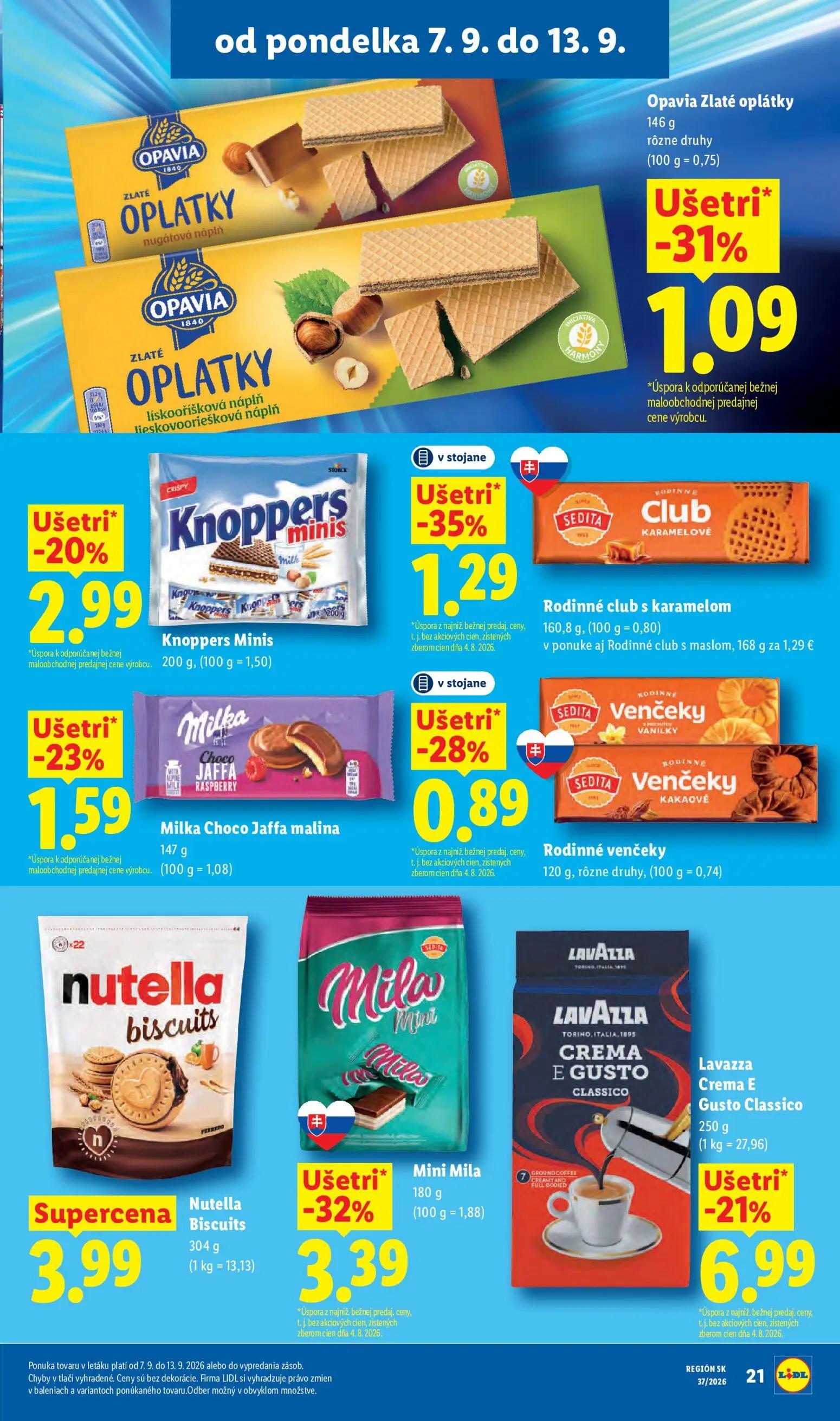 Lidl leták, strana 23 z 100 — Lavazza Crema E Gusto Classico, Mini Mila, Knoppers Minis