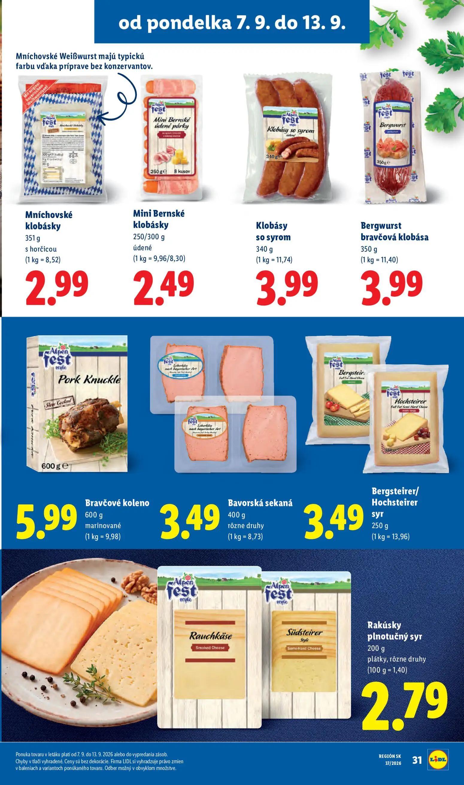 Lidl leták, strana 35 z 100 — Bavorská sekaná rôzne druhy