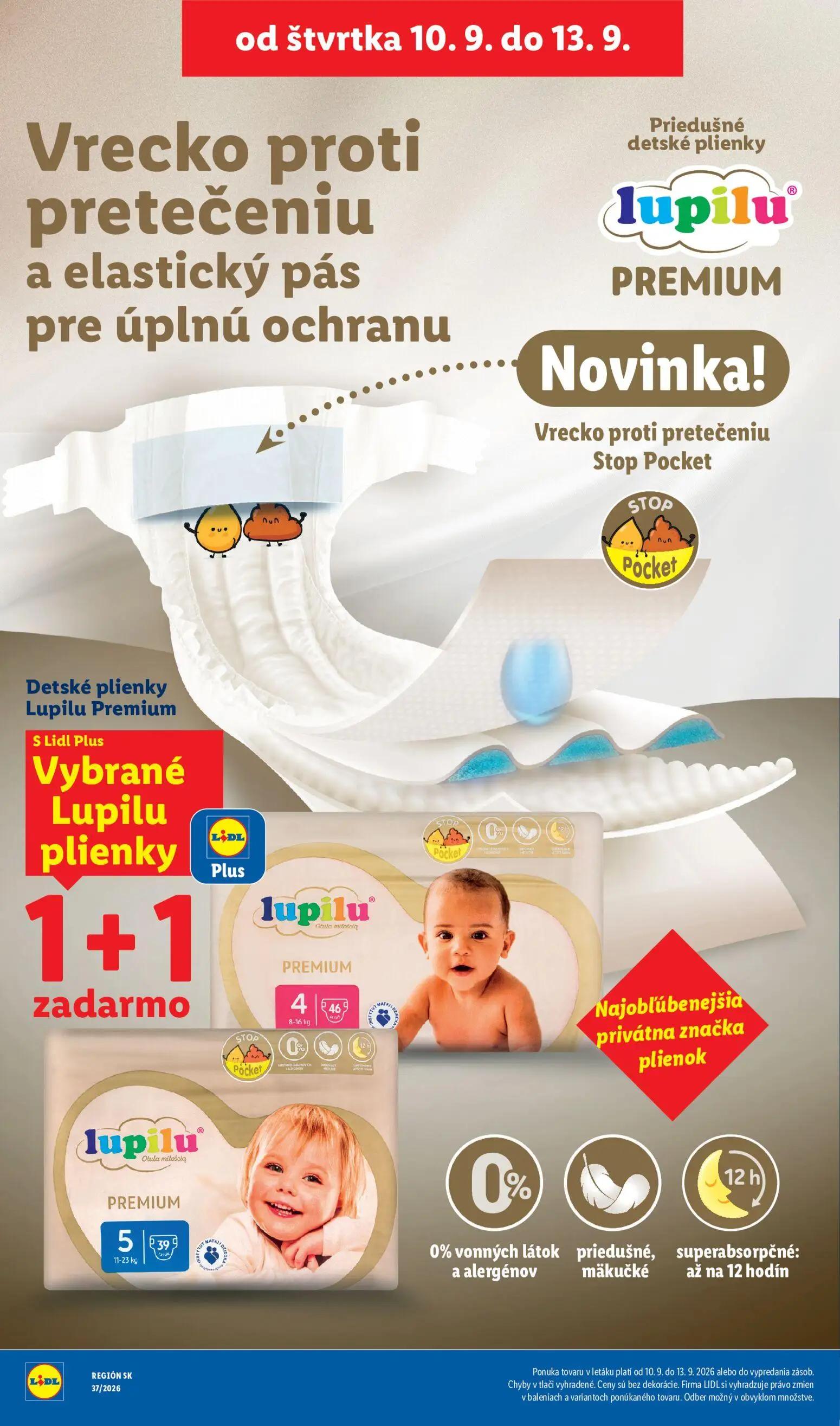 Lidl leták, strana 76 z 100 — Lupilu Premium plienky