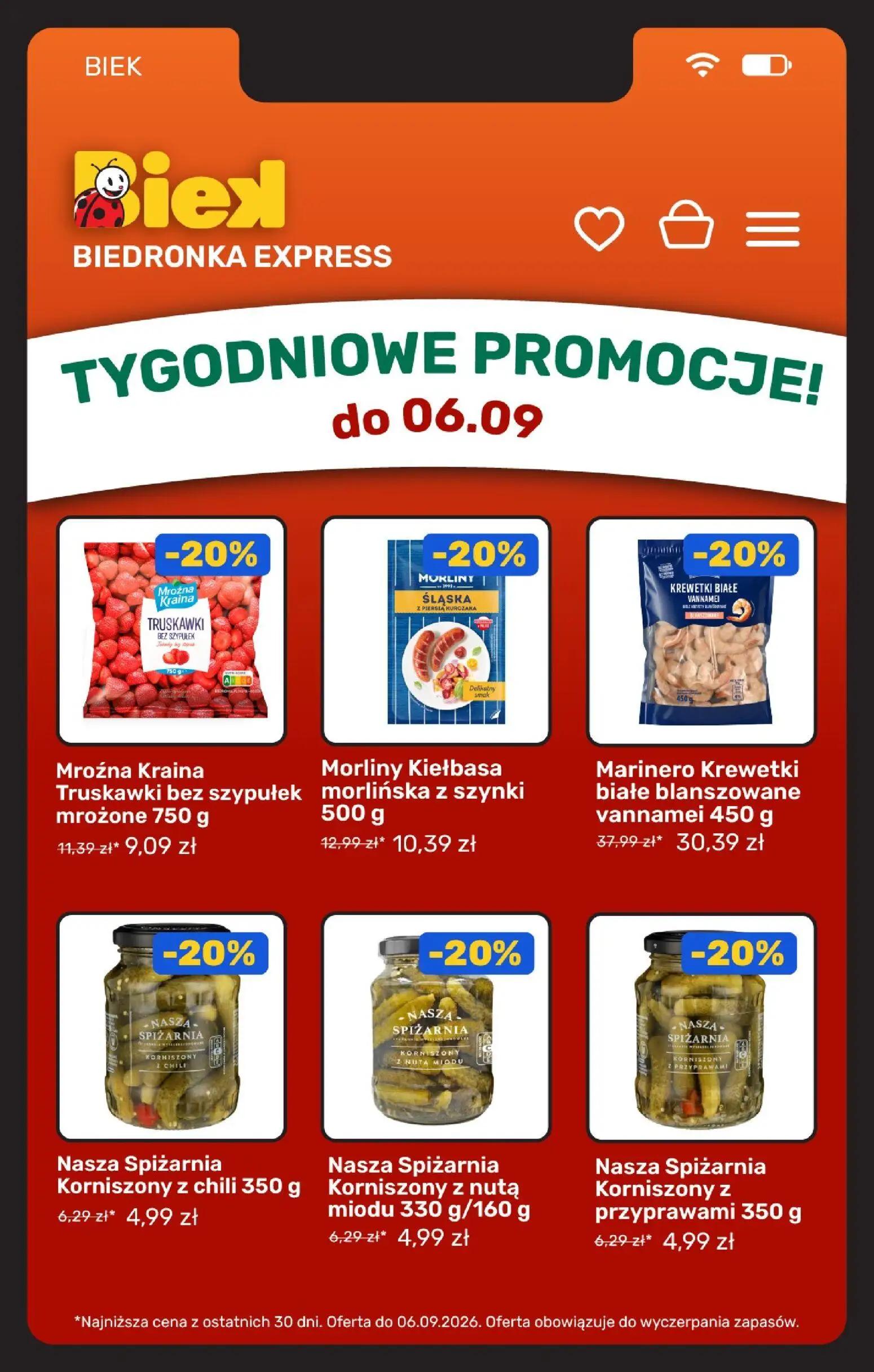 Biedronka gazetka, strona 5 z 22 — Marinero Krewetki białe blanszowane vannamei, Nasza Spiżarnia Korniszony z chili, Nasza S…