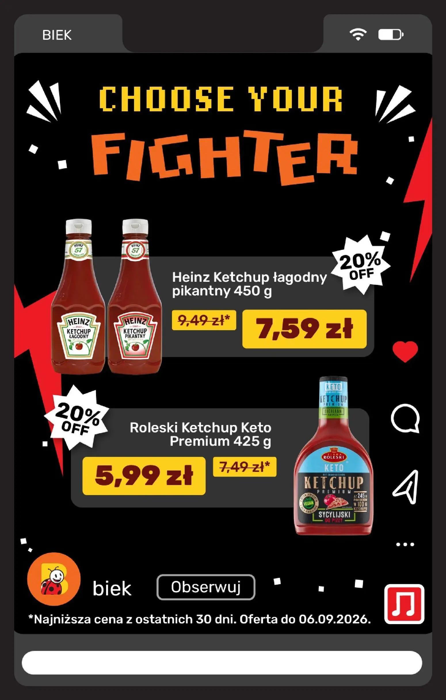 Biedronka gazetka, strona 17 z 22 — Heinz Ketchup łagodny pikantny, Roleski Ketchup Keto Premium