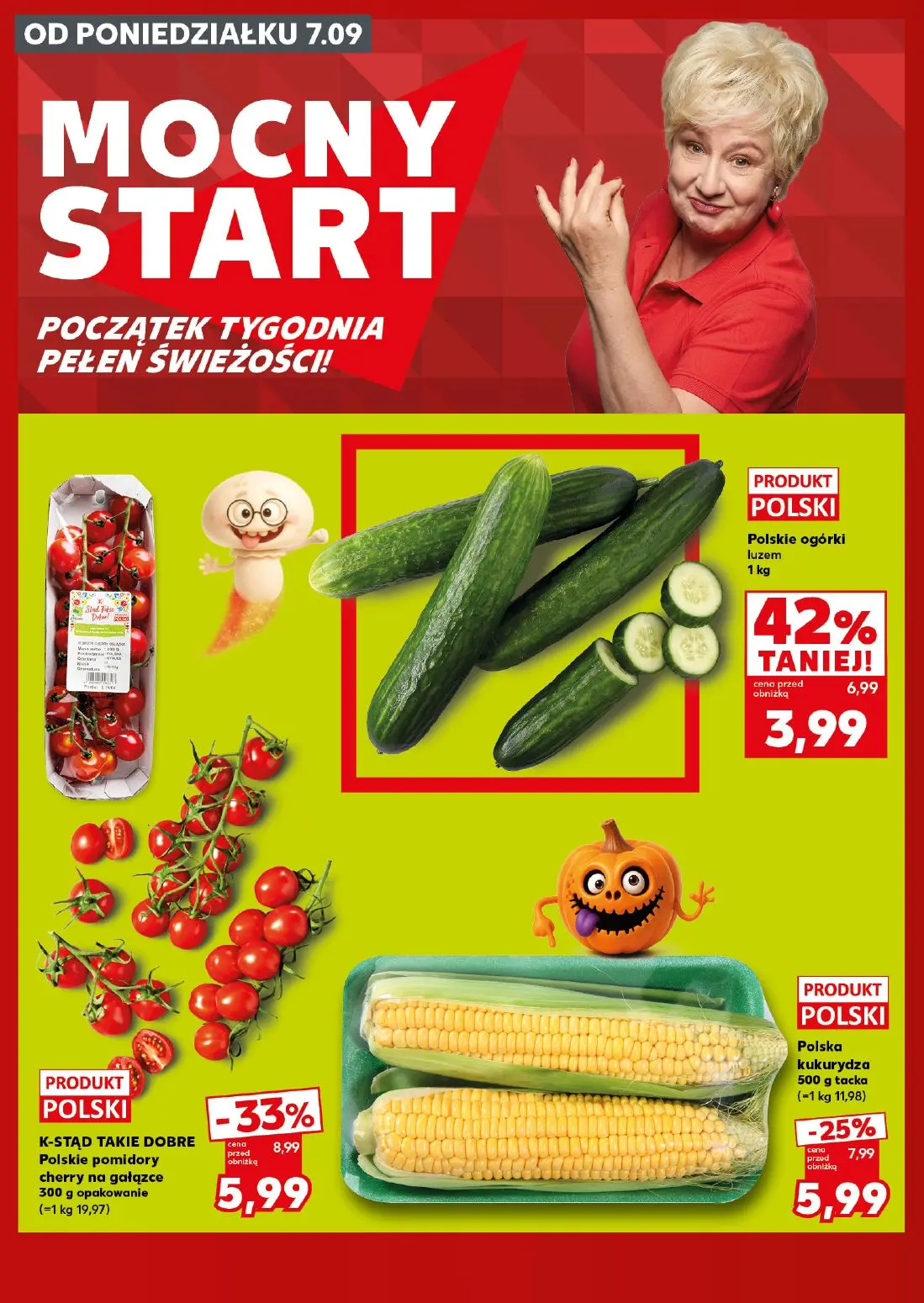 Kaufland gazetka, strona 2 z 28 — Polskie ogórki luzem, Polskie pomidory cherry na gałązce, Polska kukurydza