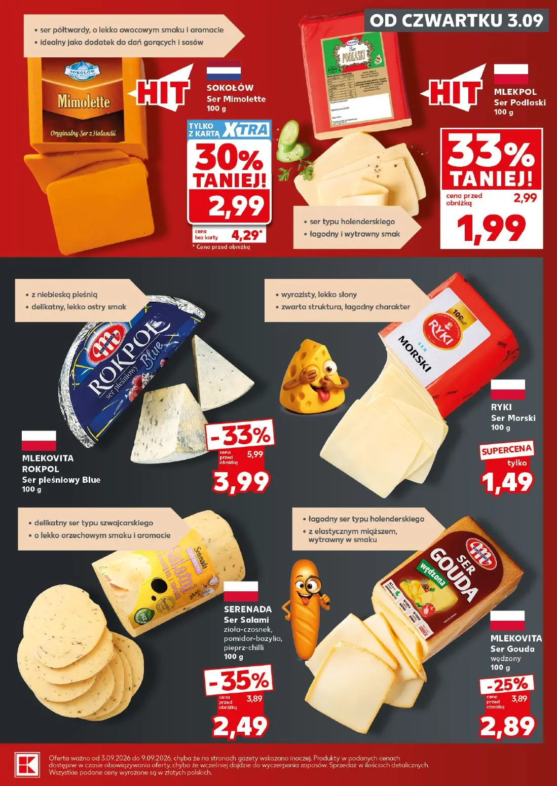 Kaufland gazetka, strona 13 z 28 — MLEKOVITA ROKPOL Ser pleśniowy Blue, SERENADA Ser Salami zioła-czosnek, pomidor-bazylia, …