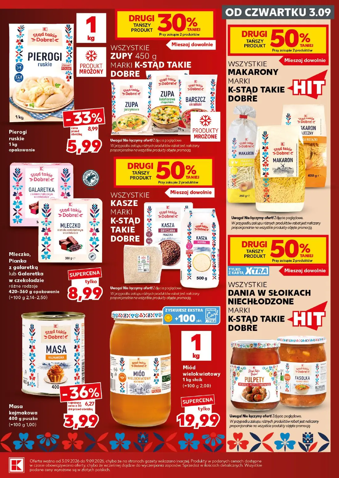 Kaufland gazetka, strona 19 z 28 — Pierogi ruskie, Masa kajmakowa, Mleczko, Pianka z galaretką lub Galaretka w czekoladzie
