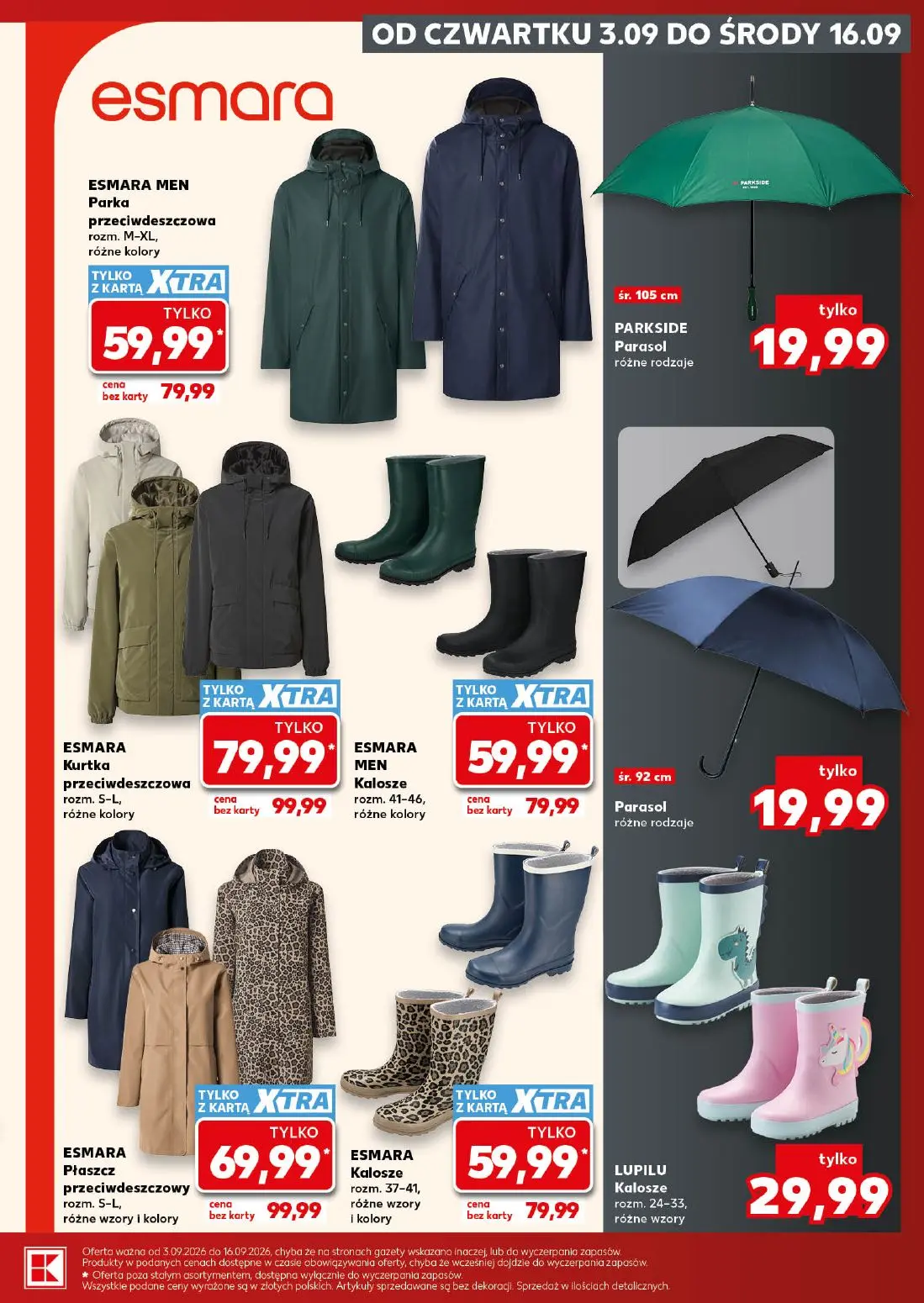 Kaufland gazetka, strona 27 z 28 — ESMARA Płaszcz przeciwdeszczowy, ESMARA MEN Parka przeciwdeszczowa, ESMARA Kurtka przeciw…