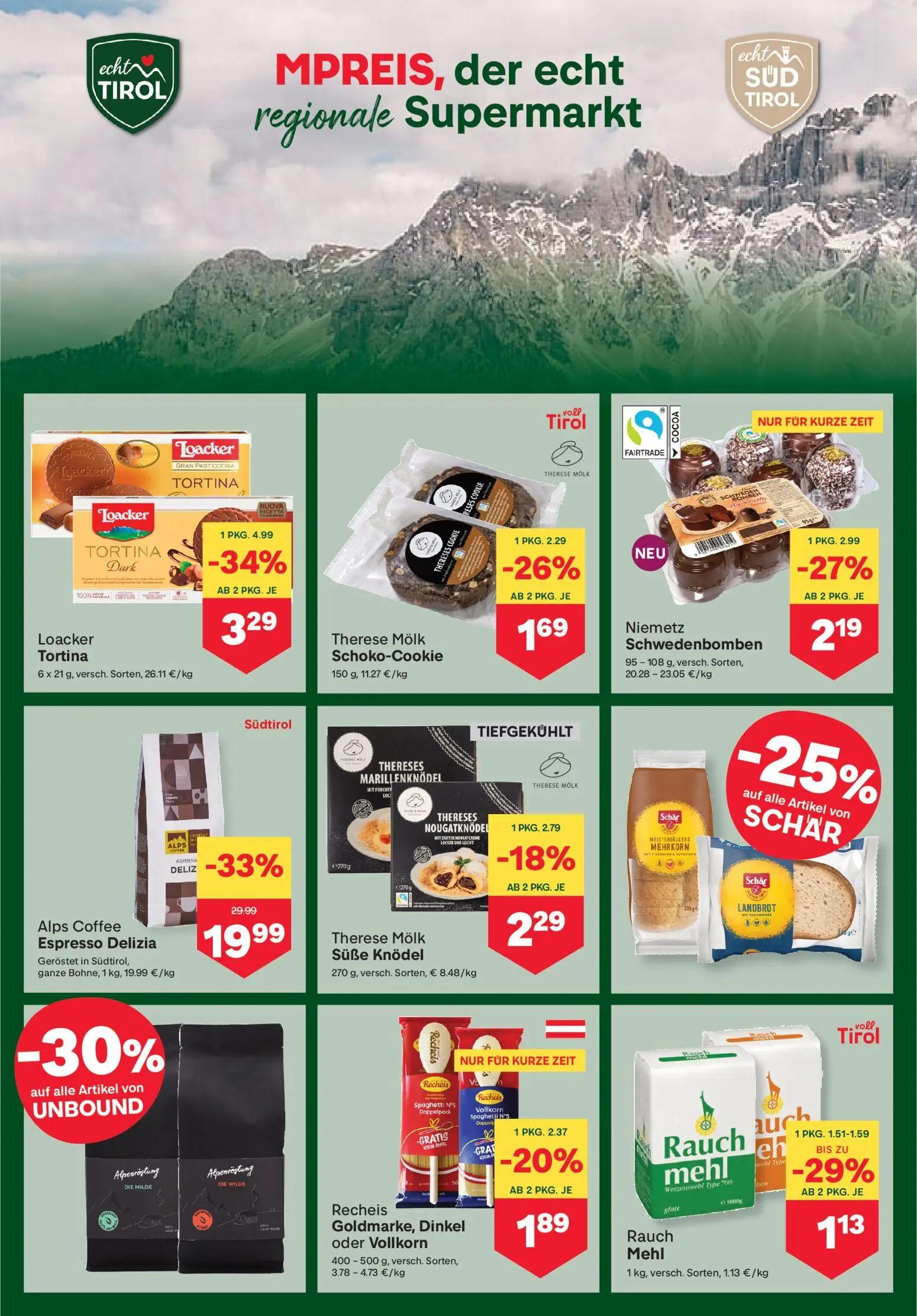 MPREIS Prospekt, Seite 6 von 18 — Alps Coffee Espresso Delizia, Loacker Tortina, Niemetz Schwedenbomben