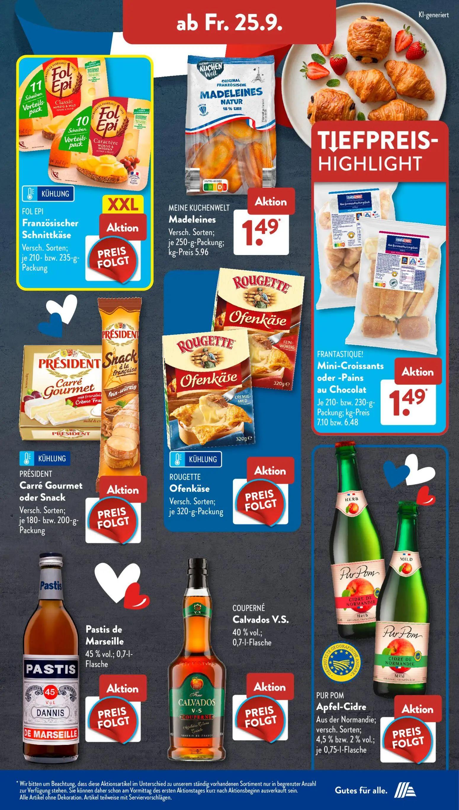 Aldi Süd Prospekt, Seite 15 von 21 — MADELEINES NATUR, Mini-Croissants oder -Pains au Chocolat