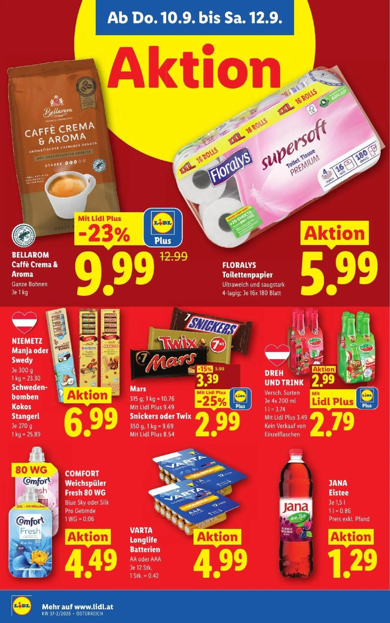 Lidl Prospekt, Seite 12 von 53 — BELLAROM Caffè Crema & Aroma, Mars, DREH UND TRINK