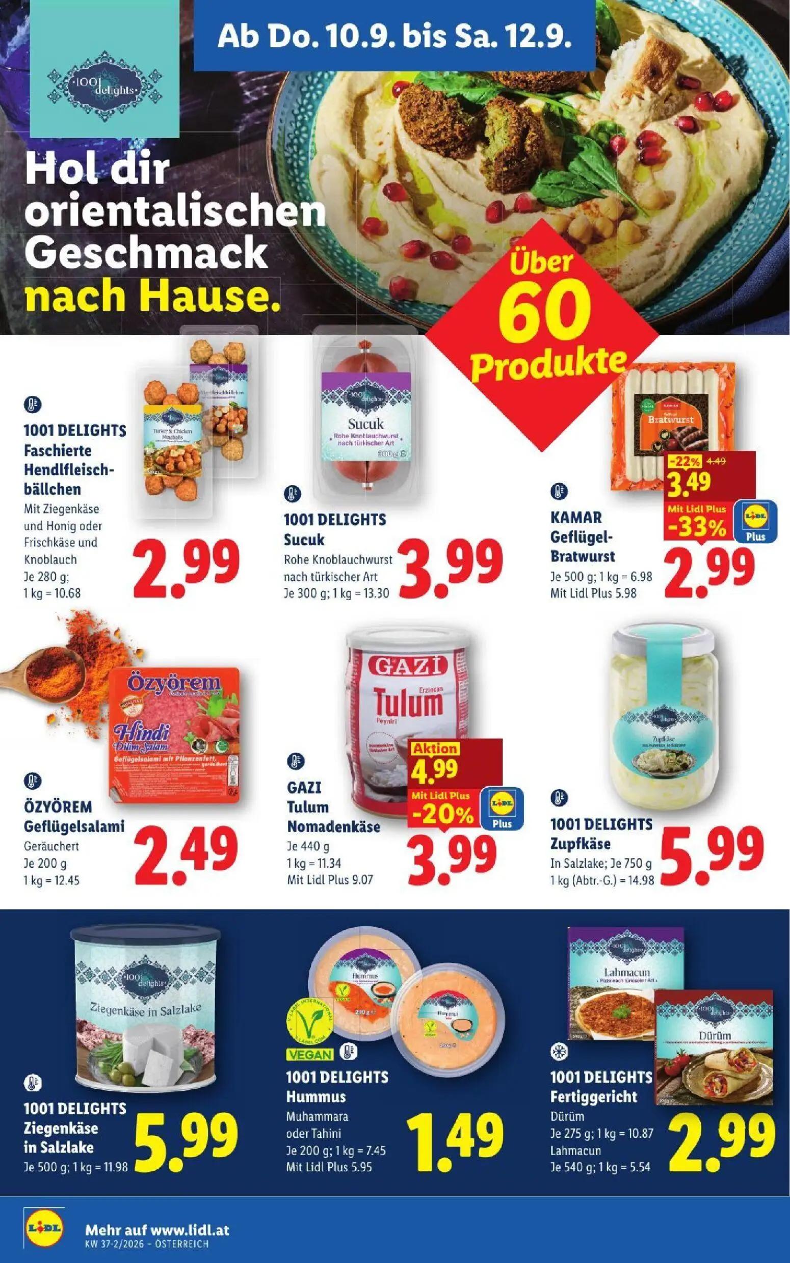 Lidl Prospekt, Seite 14 von 53 — Geflügel- Bratwurst, Tulum Nomadenkäse, Faschierte Hendlfleischbällchen Mit Ziegenkäse und …