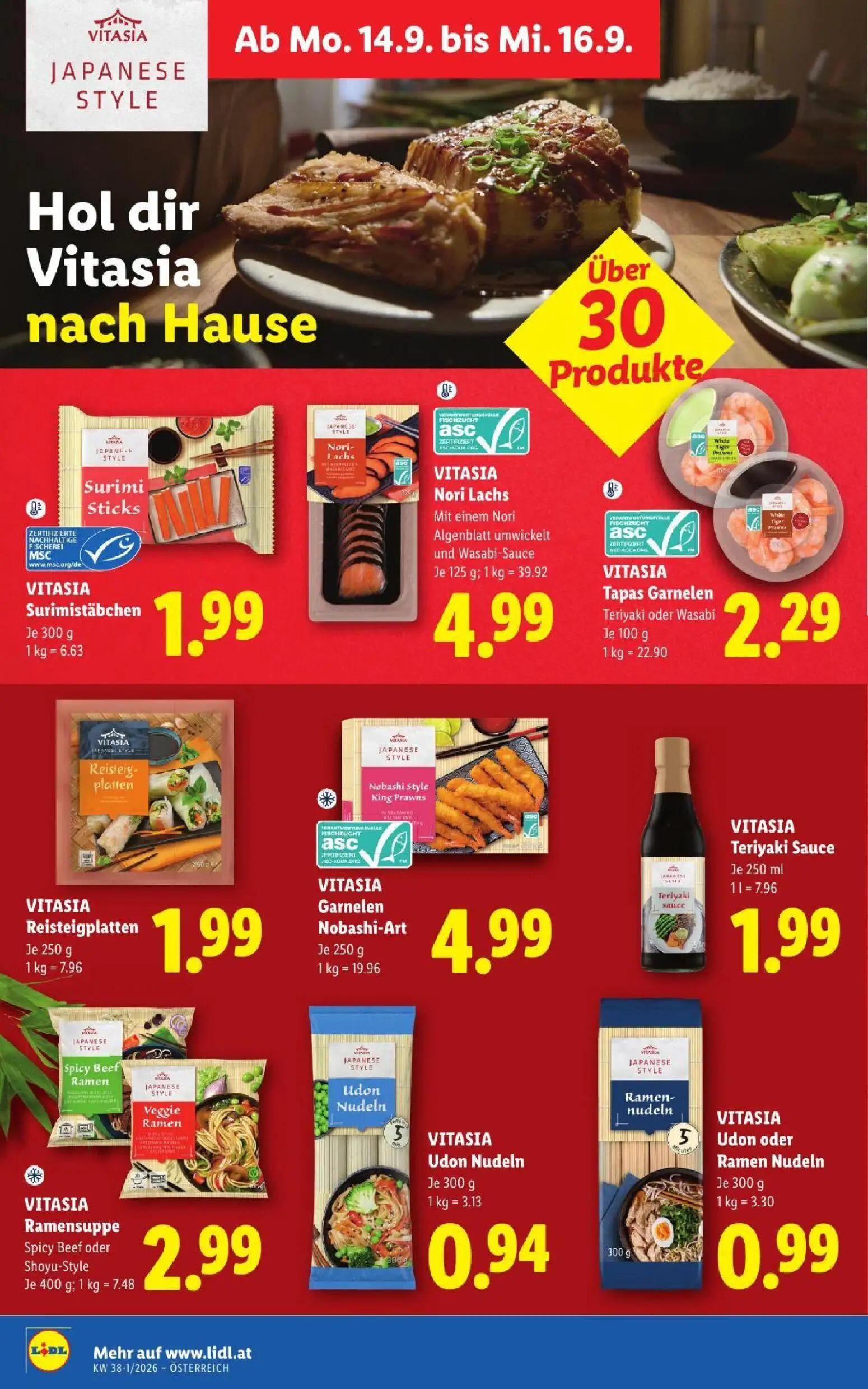 Lidl Prospekt, Seite 47 von 53 — VITASIA Surimistäbchen, VITASIA Nori Lachs, VITASIA Tapas Garnelen