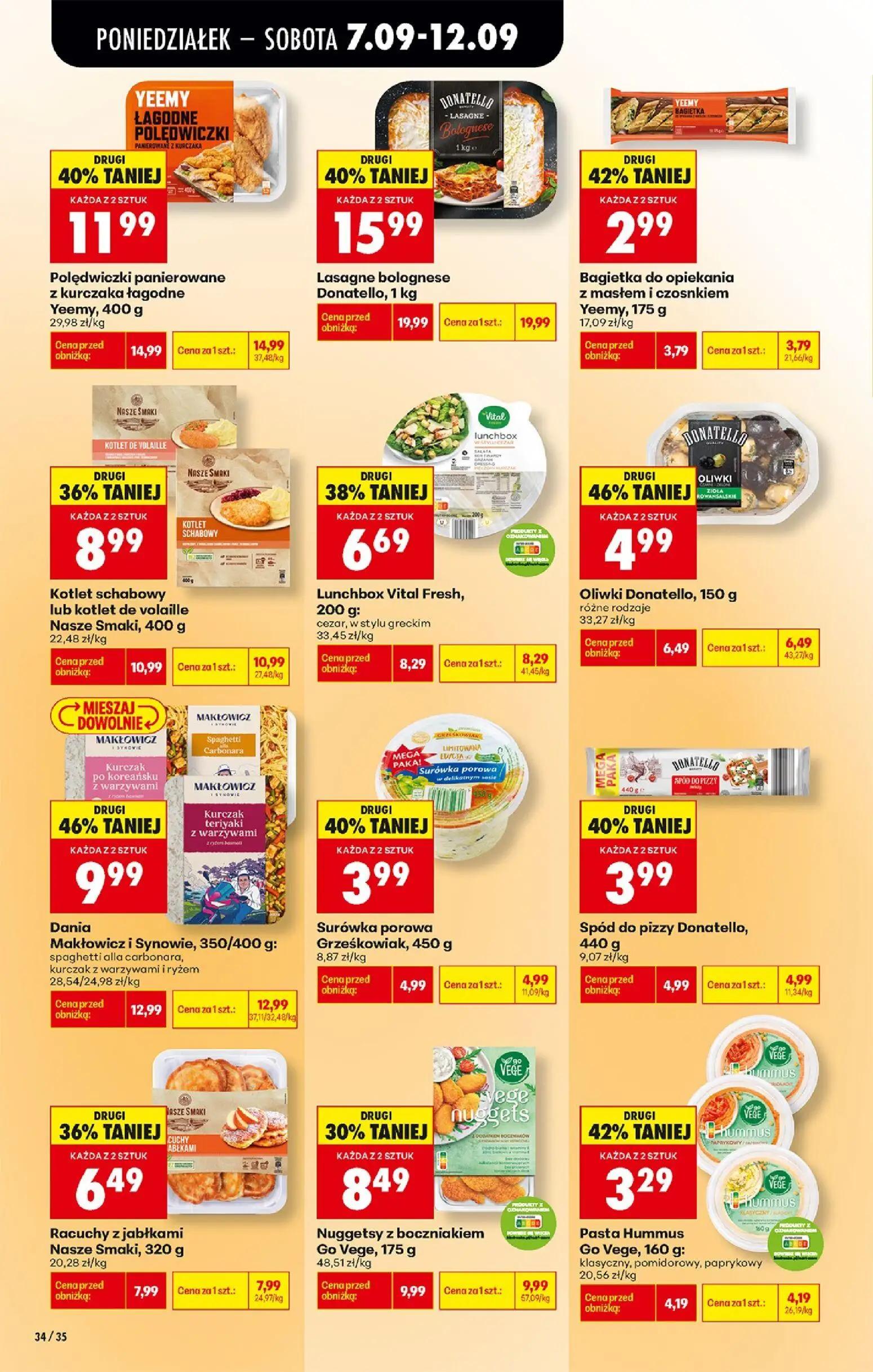 Biedronka gazetka, strona 46 z 91 — Lasagne bolognese Donatello, Oliwki Donatello, różne rodzaje, Spód do pizzy Donatello