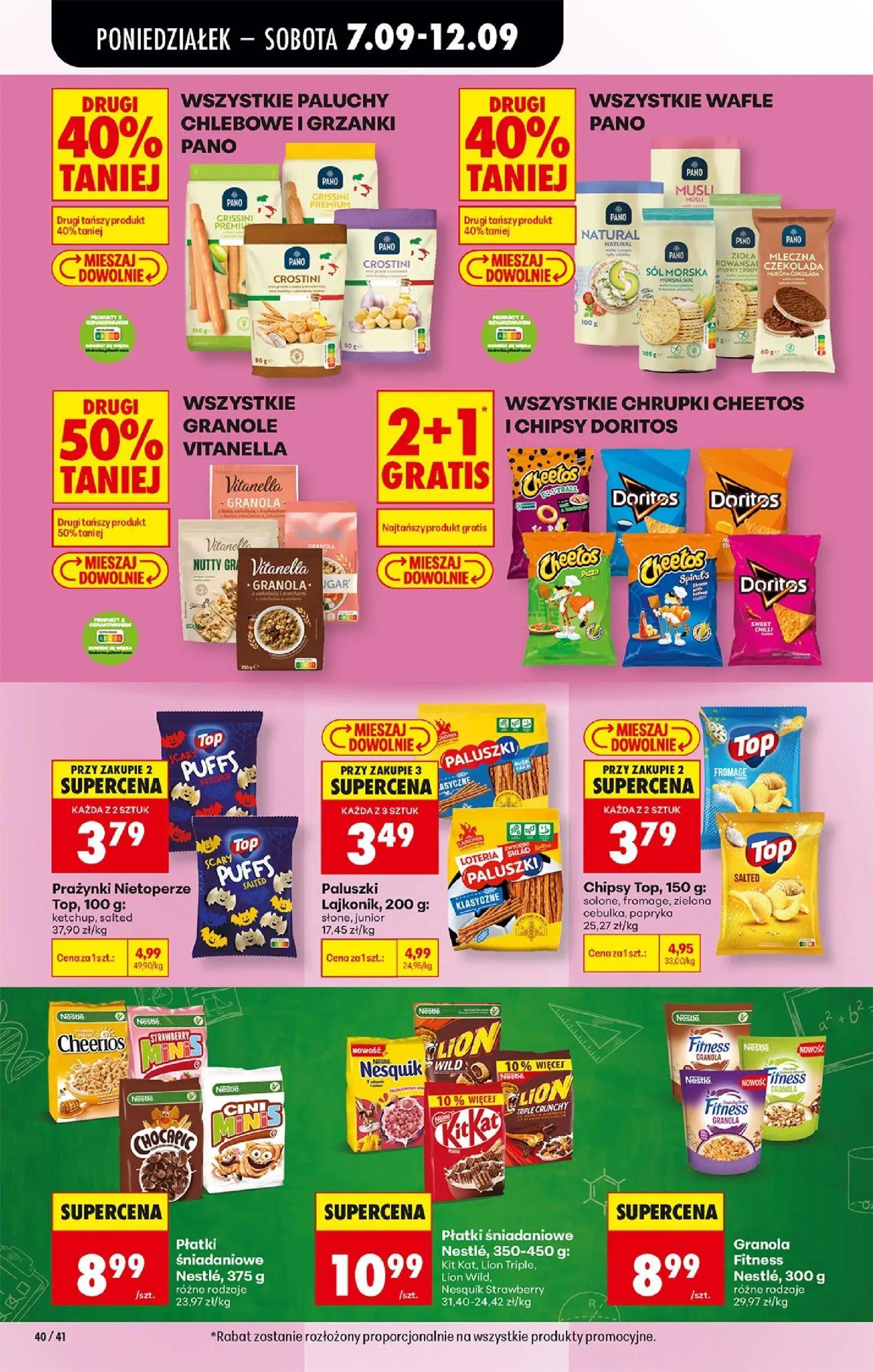 Biedronka gazetka, strona 56 z 91 — Paluszki Lajkonik, Prażynki Nietoperze Top, Chipsy Top