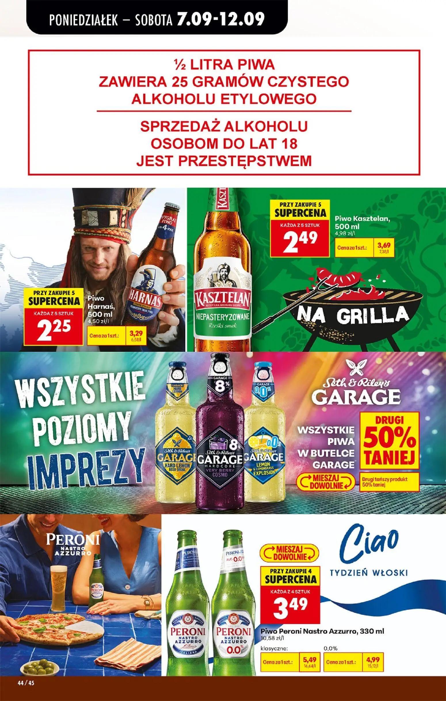 Biedronka gazetka, strona 62 z 91 — Piwo Kasztelan, Piwo Harnaś