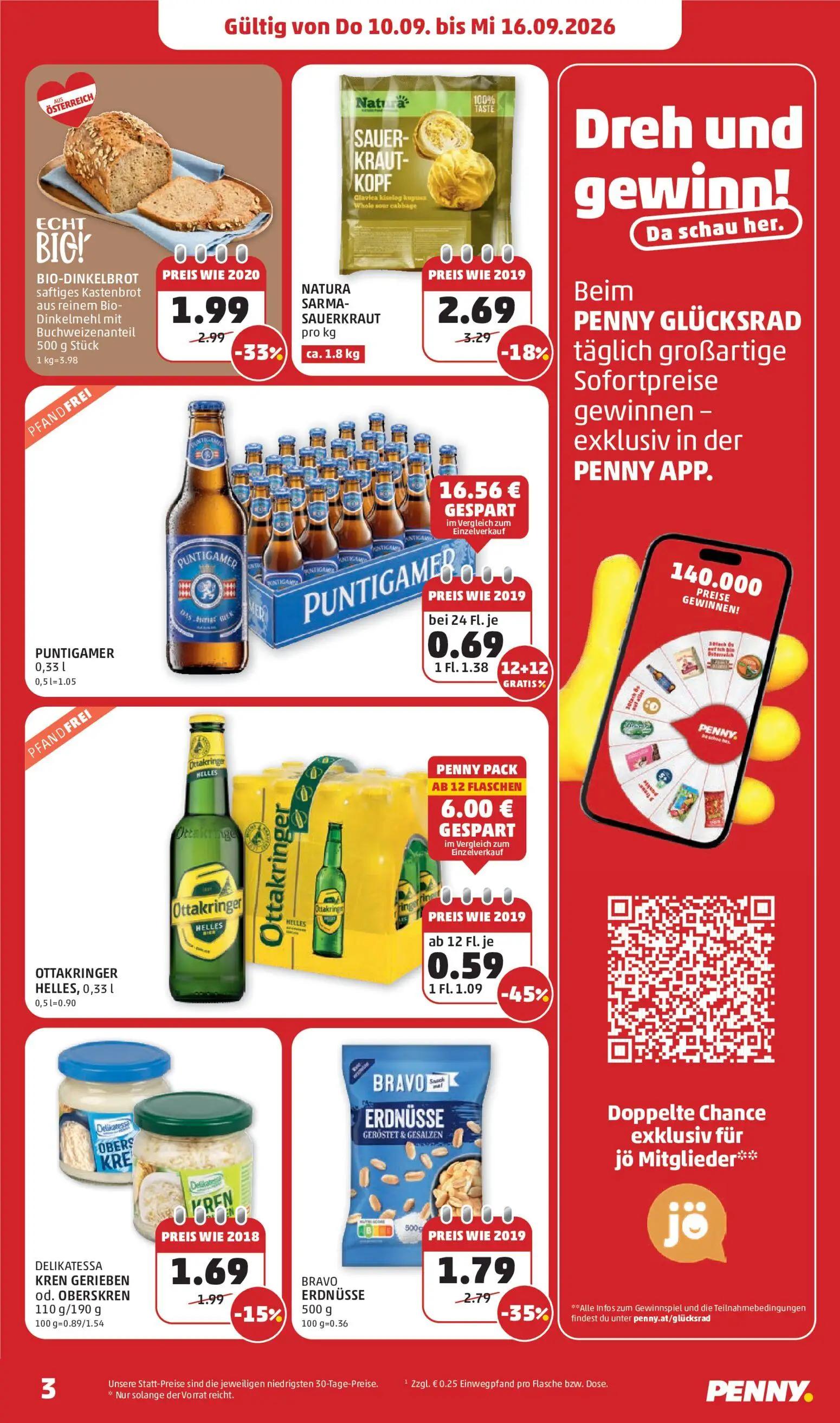PENNY Prospekt, Seite 3 von 32 — OTTAKRINGER HELLES, PUNTIGAMER