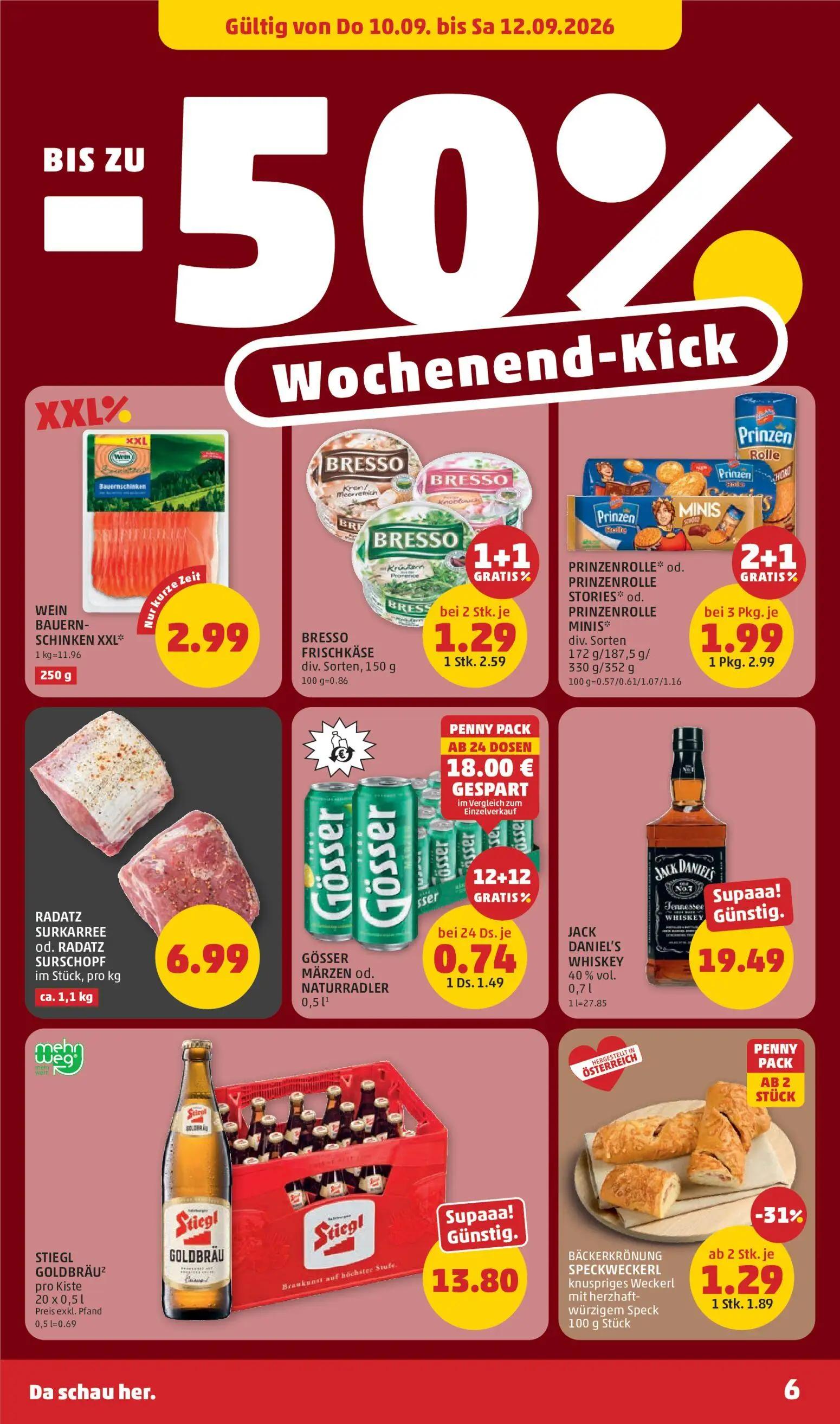 PENNY Prospekt, Seite 6 von 32 — PRINZENROLLE* od. PRINZENROLLE STORIES* od. PRINZENROLLE MINIS* div. Sorten, GÖSSER MÄRZEN …