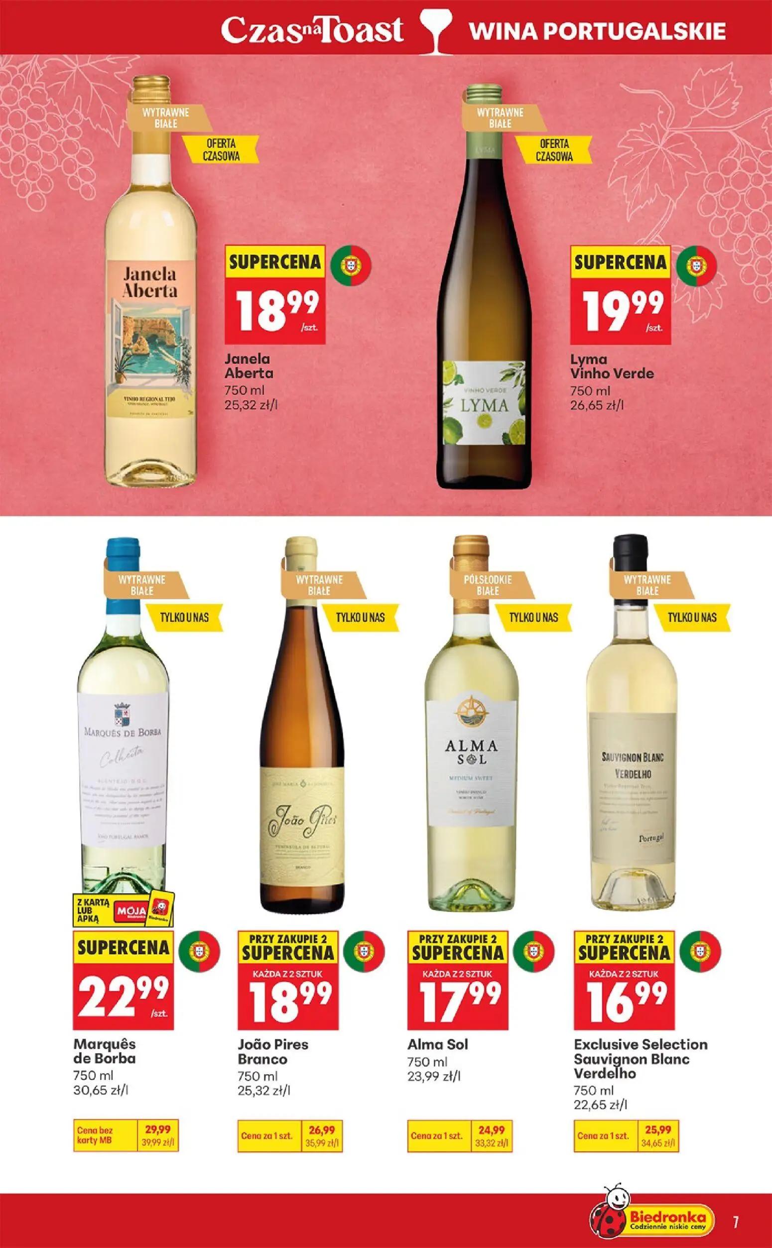 Biedronka gazetka, strona 7 z 36 — Janela Aberta, Lyma Vinho Verde, Marquês de Borba