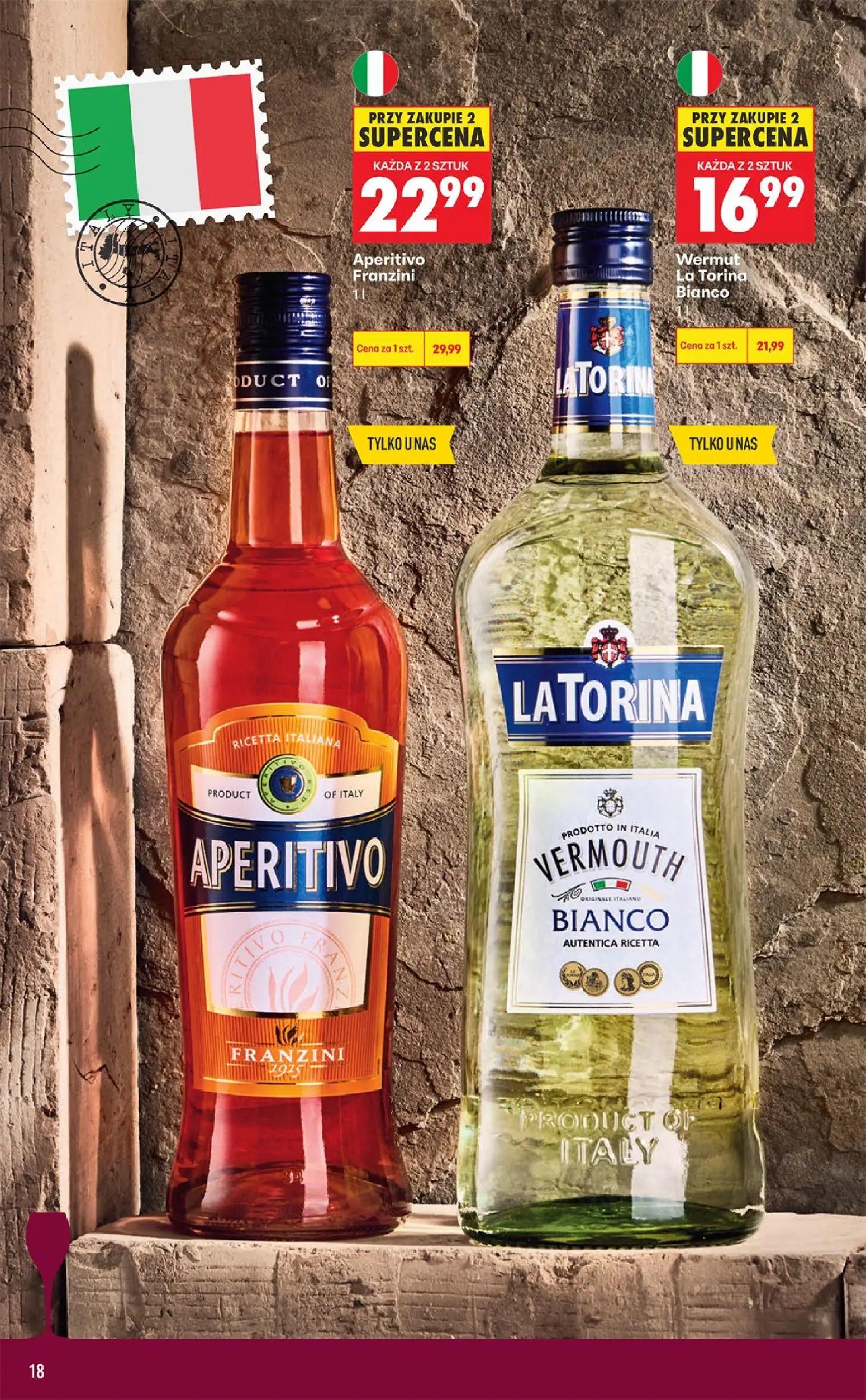Biedronka gazetka, strona 18 z 36 — Aperitivo Franzini, Wermut La Torina Bianco