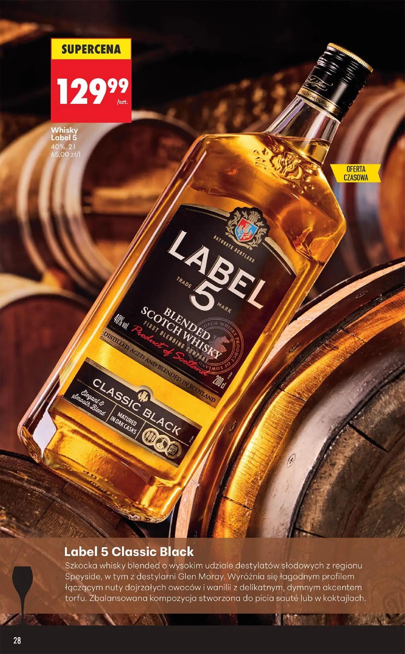 Biedronka gazetka, strona 28 z 36 — Whisky Label 5 Classic Black