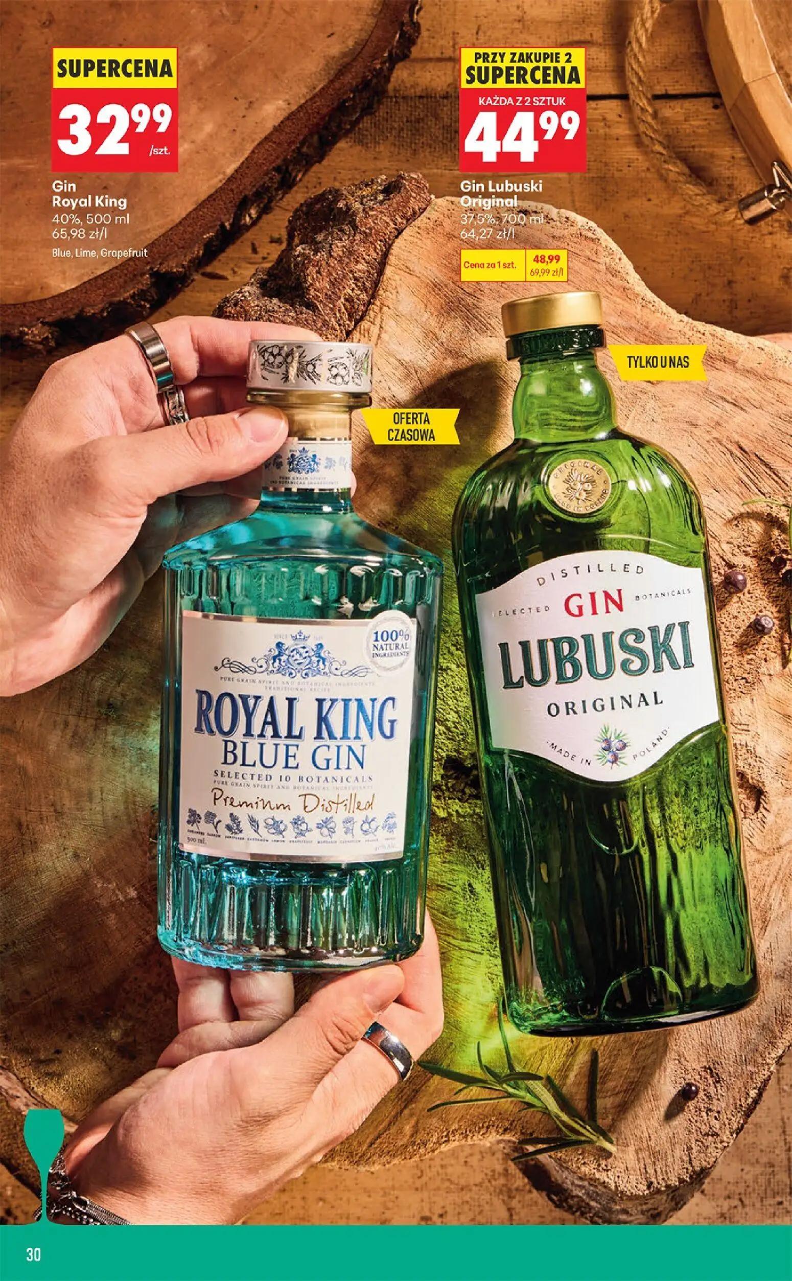 Biedronka gazetka, strona 30 z 36 — Gin Lubuski Original, Gin Royal King