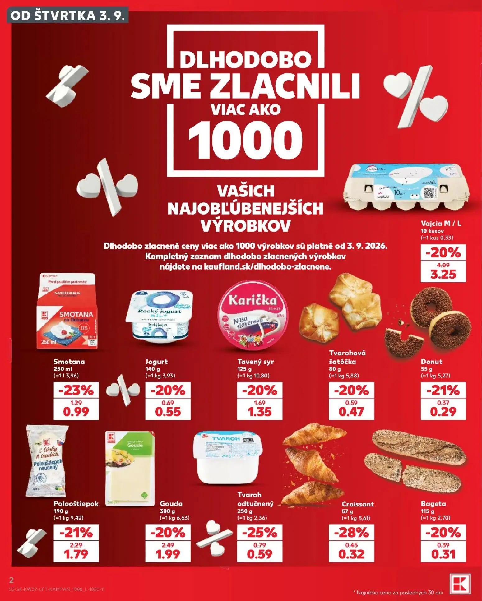 Kaufland leták, strana 2 z 84 — Vajcia M / L, Croissant