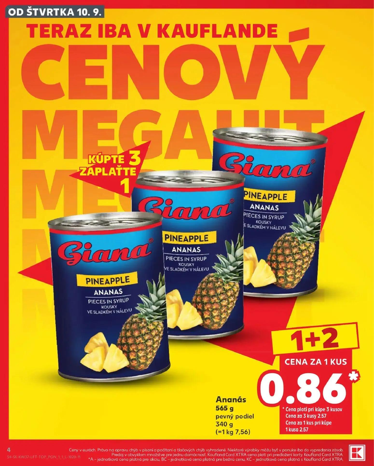 Kaufland leták, strana 4 z 84 — Giana Ananás