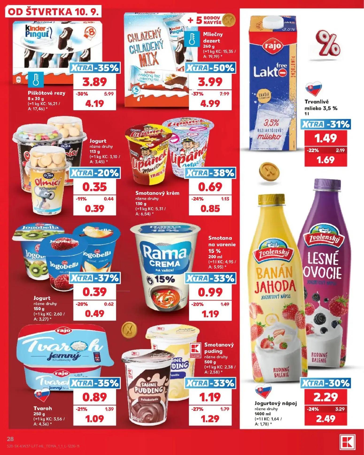 Kaufland leták, strana 28 z 84 — Mliečny dezert