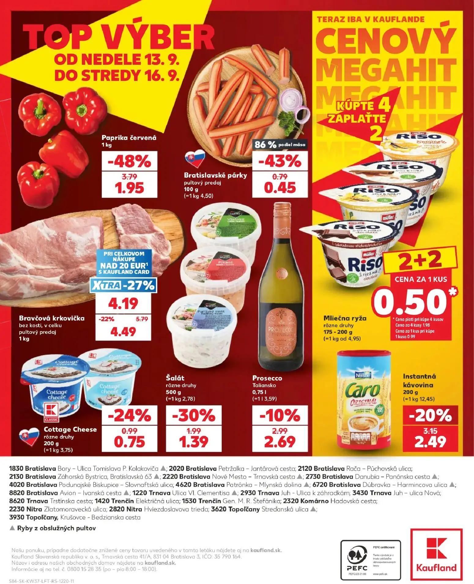 Kaufland leták, strana 84 z 84 — Instantná kávovina