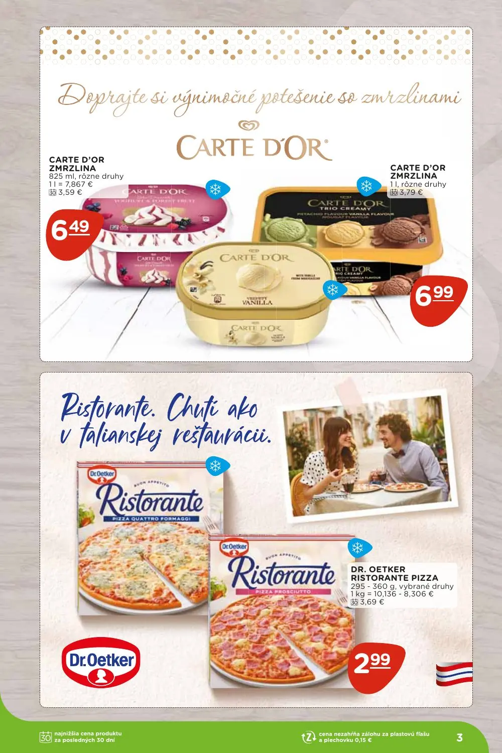 Terno leták, strana 3 z 36 — CARTE D'OR ZMRZLINA 1 l, rôzne druhy, CARTE D'OR ZMRZLINA 825 ml, rôzne druhy, DR. OETKER RISTO…