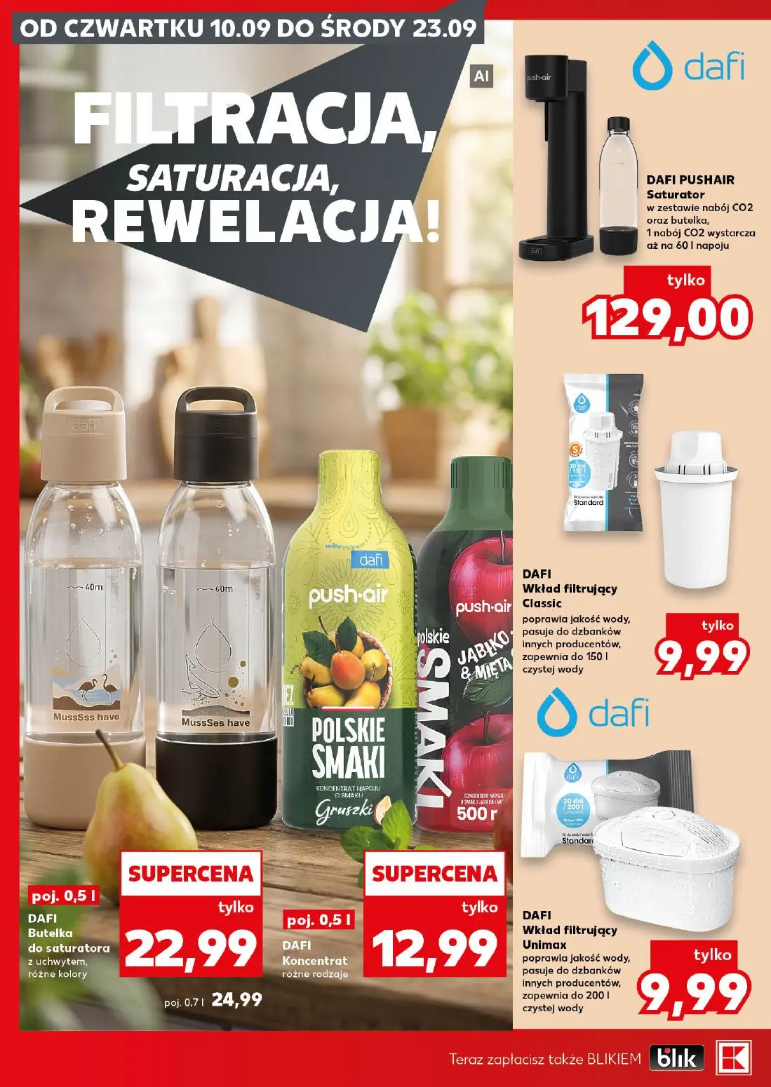 Kaufland gazetka, strona 2 z 18 — DAFI Butelka do saturatora z uchwytem, różne kolory, DAFI PUSHAIR Saturator w zestawie nab…