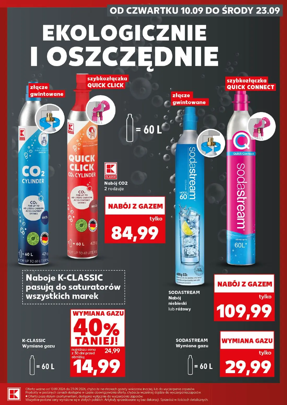 Kaufland gazetka, strona 3 z 18 — K-CLASSIC Wymiana gazu, K-CLASSIC Nabój CO2 2 rodzaje, SODASTREAM Nabój niebieski lub różo…