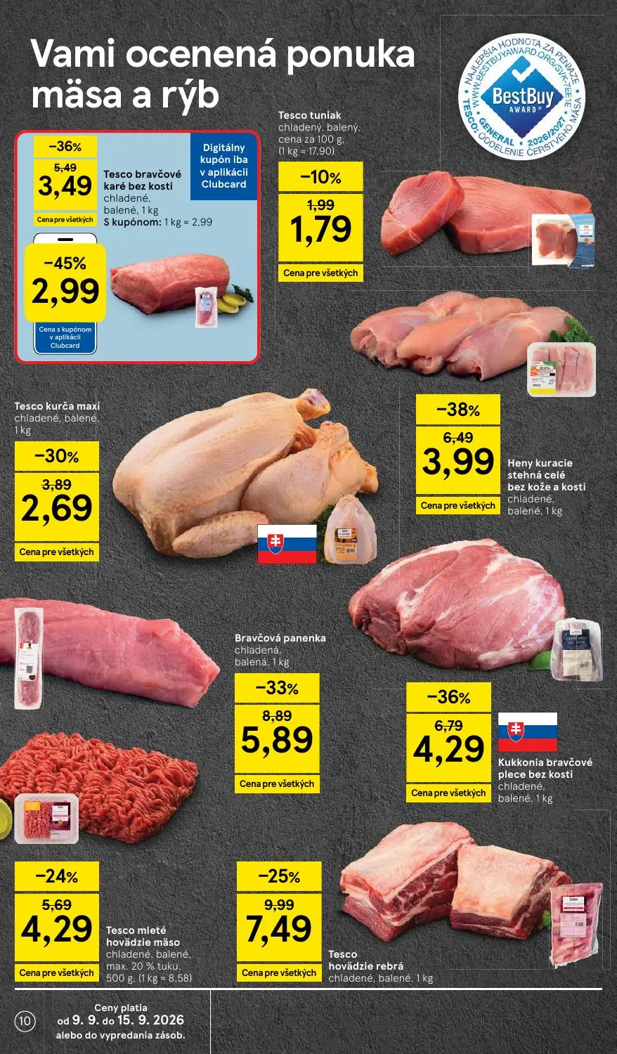 Tesco Supermarket leták, strana 10 z 26 — Bravčová panenka chladená, balená