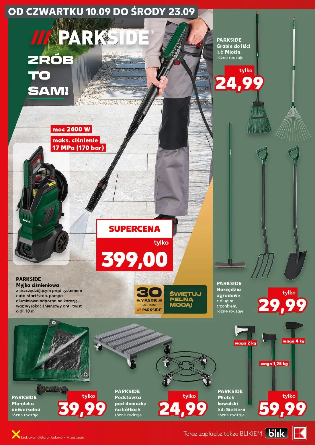 Kaufland gazetka, strona 8 z 18 — PARKSIDE Myjka ciśnieniowa, PARKSIDE Grabie do liści lub Miotła, PARKSIDE Narzędzia ogrodo…