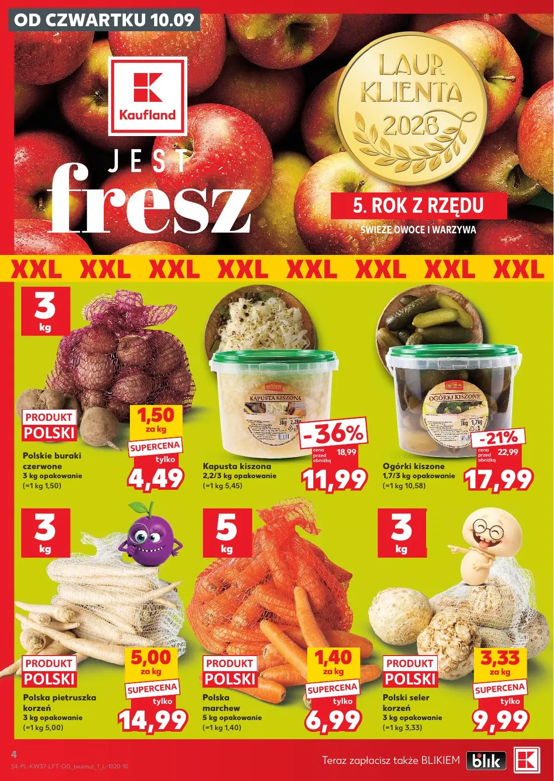 Kaufland gazetka, strona 4 z 65 — Polskie buraki czerwone, Polska pietruszka korzeń, Polska marchew