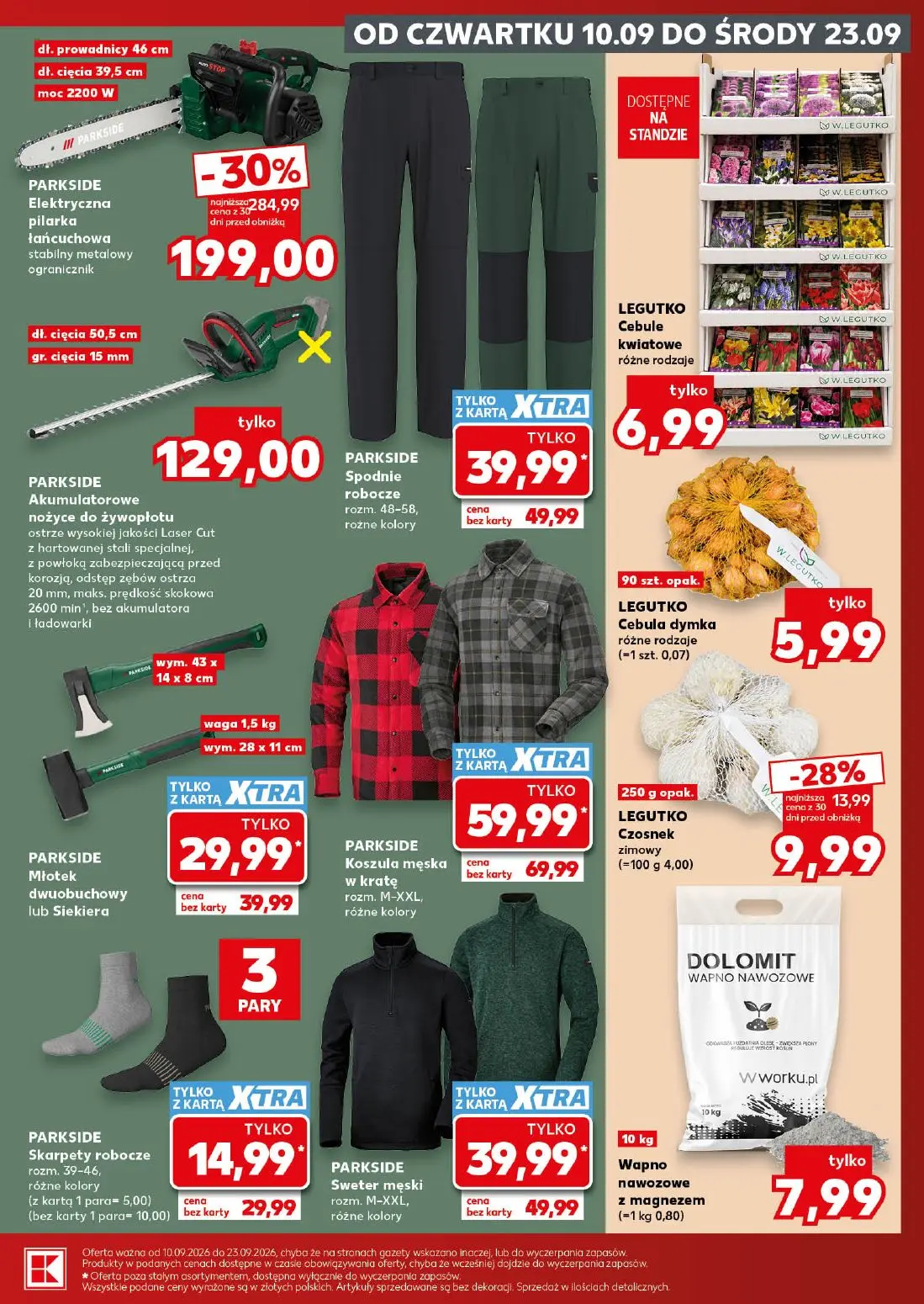 Kaufland gazetka, strona 9 z 18 — PARKSIDE Elektryczna pilarka łańcuchowa stabilny metalowy ogranicznik dł. prowadnicy 46 cm…