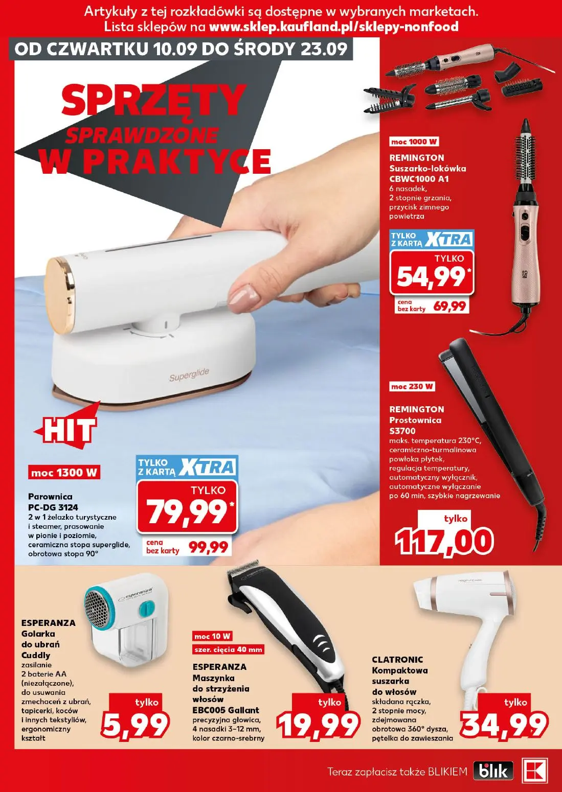 Kaufland gazetka, strona 10 z 18 — Parownica PC-DG 3124, Suszarko-lokówka CBWC1000 A1, Prostownica S3700