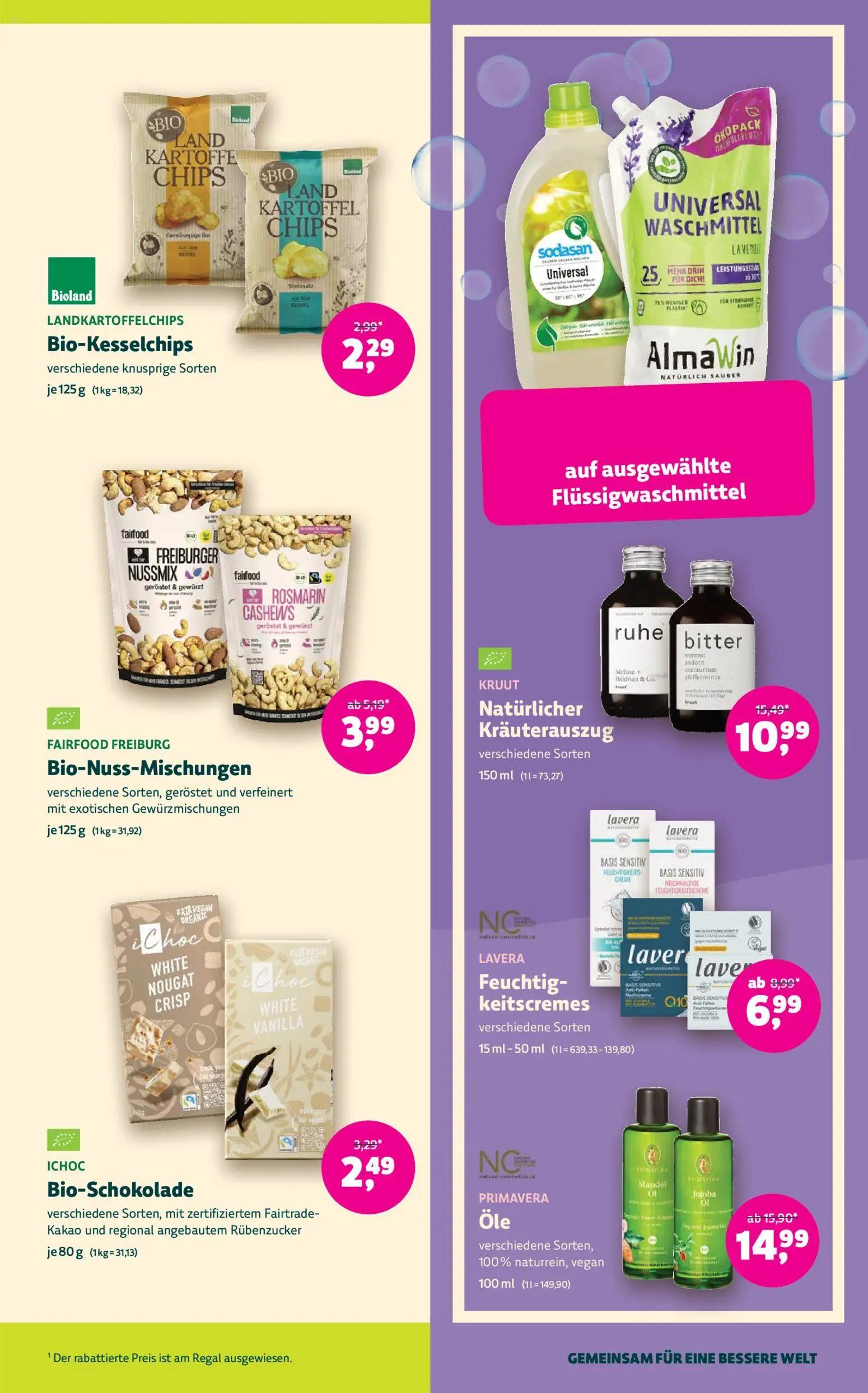 Denns BioMarkt Prospekt, Seite 13 von 14 — Natürlicher Kräuterauszug, Feuchtigkeitscremes, Bio-Nuss-Mischungen
