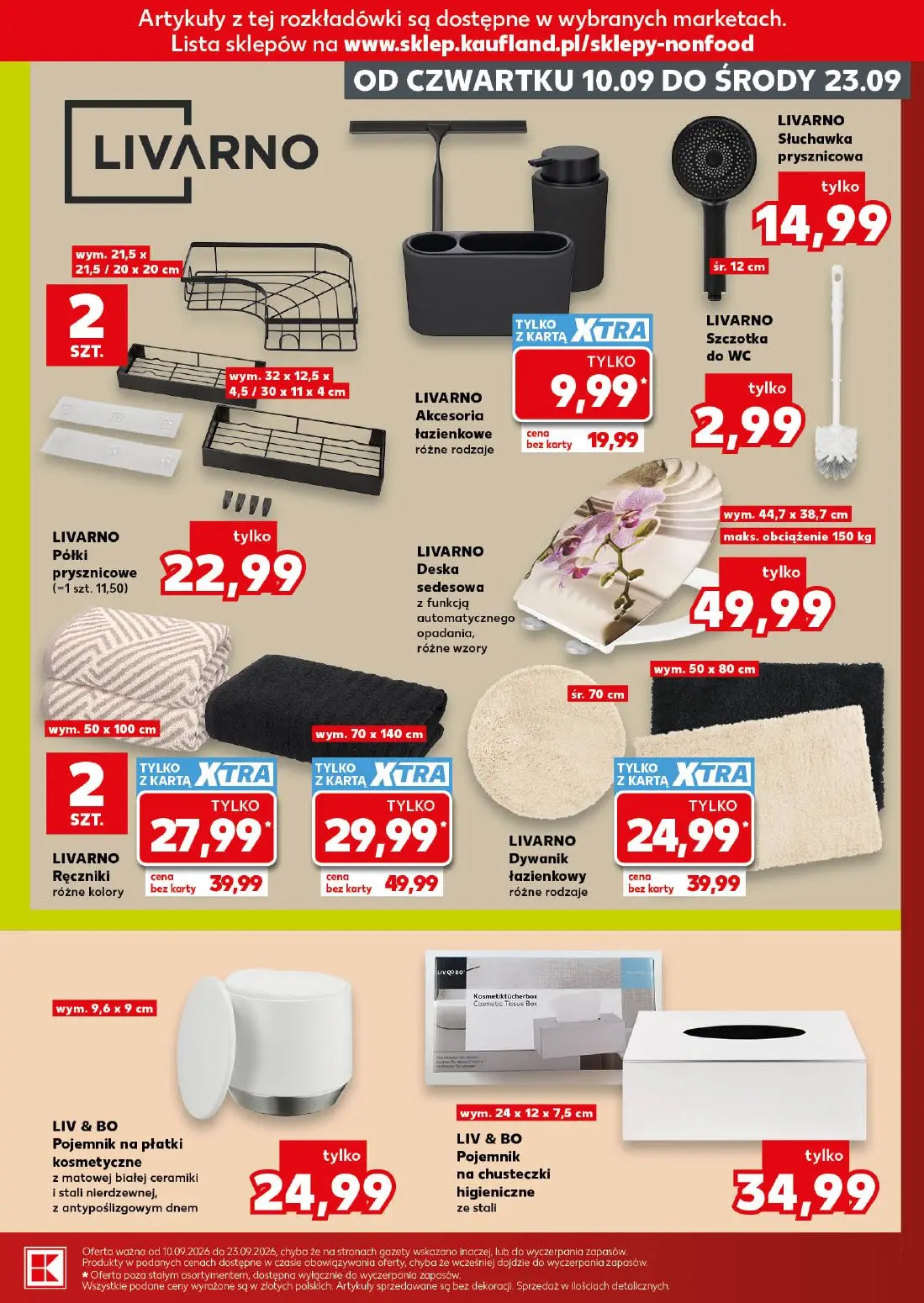 Kaufland gazetka, strona 11 z 18 — LIVARNO Ręczniki, LIVARNO Dywanik łazienkowy, LIVARNO Ręczniki