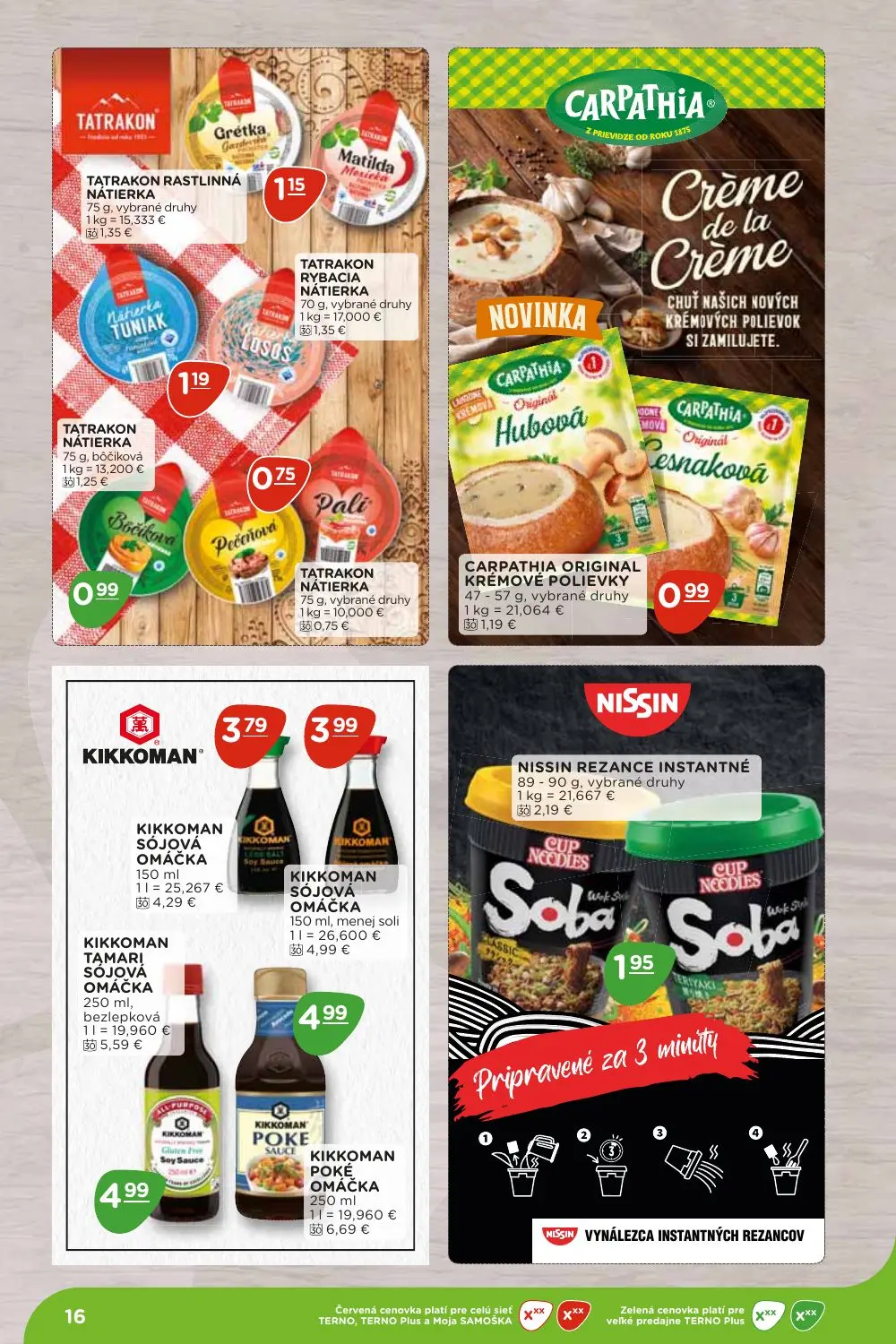 Terno leták, strana 16 z 36 — KIKKOMAN POKÉ OMÁČKA, KIKKOMAN SÓJOVÁ OMÁČKA, KIKKOMAN TAMARI SÓJOVÁ OMÁČKA