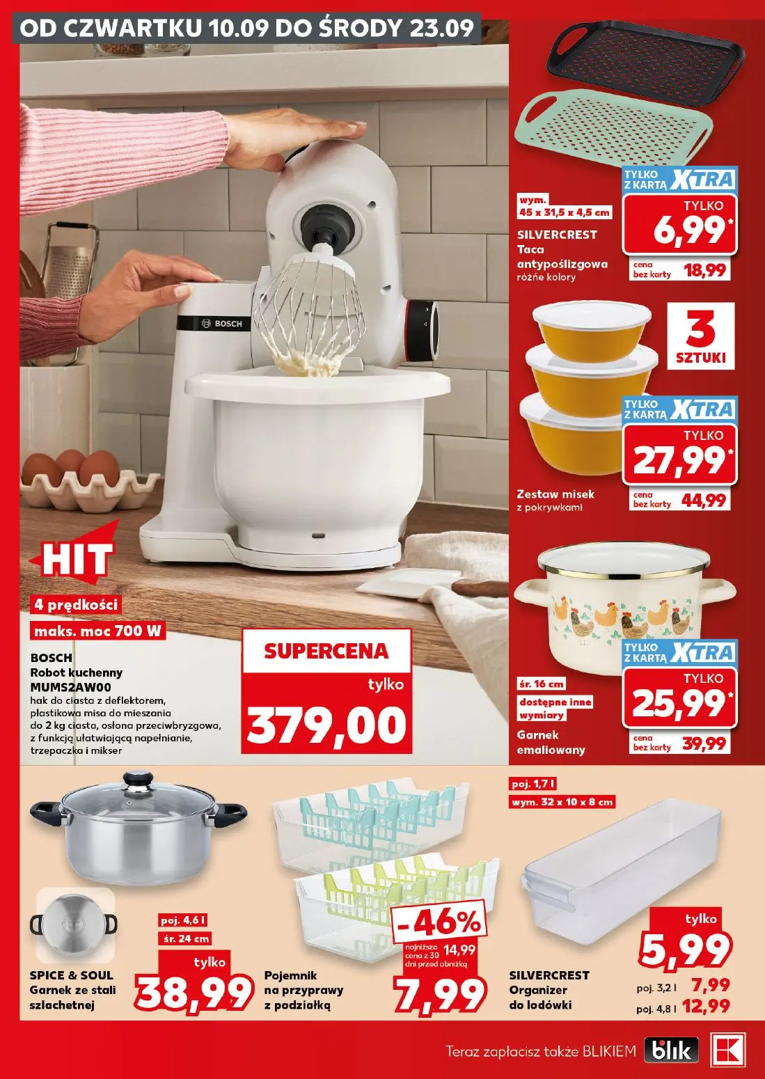 Kaufland gazetka, strona 12 z 18 — Zestaw misek z pokrywkami, Garnek emaliowany, SILVERCREST Taca antypoślizgowa różne kolory