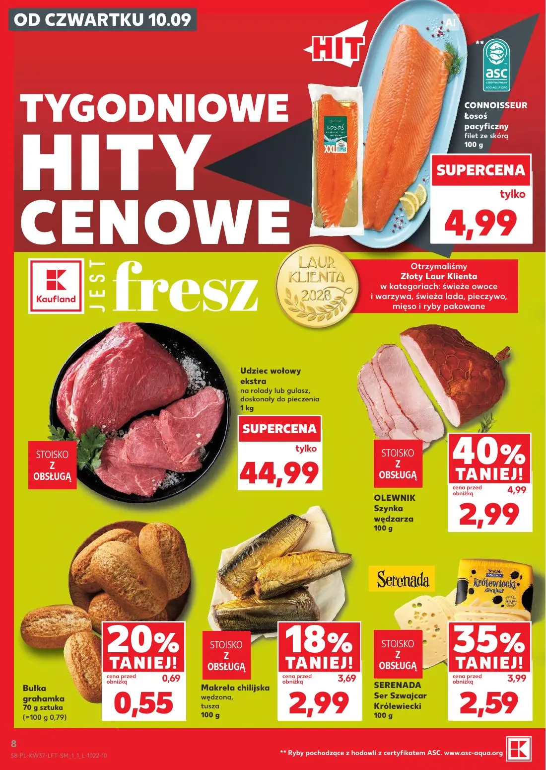 Kaufland gazetka, strona 8 z 65 — CONNOISSEUR Łosoś pacyficzny filet ze skórą
