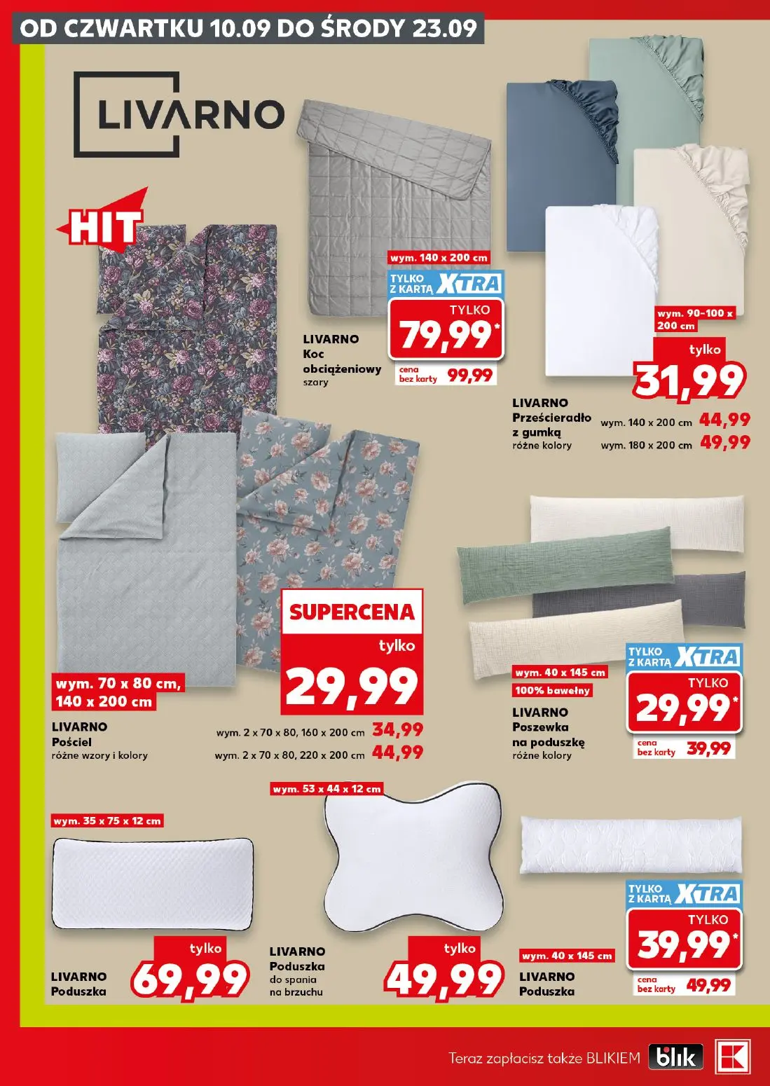 Kaufland gazetka, strona 14 z 18 — LIVARNO Koc obciążeniowy szary, LIVARNO Prześcieradło z gumką różne kolory, LIVARNO Pości…